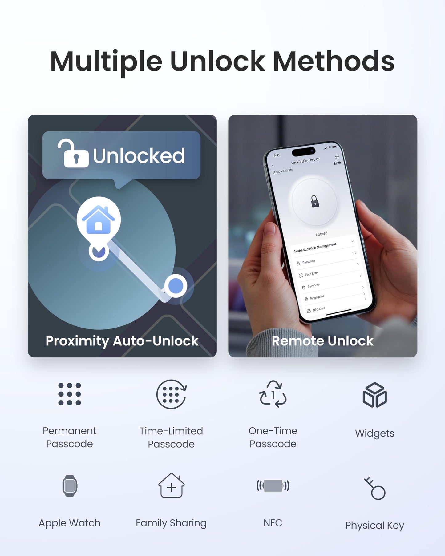 SwitchBot Lock Vision Pro Smart Lock, 3D Face Recognition + Palm Vein + Fingerprint, Keyless Entry Deadbolt for Front Door, 12-Month Battery, WiFi No Hub, Auto-Lock, Matter, Apple Home, Alexa, Google
