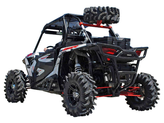 SuperATV Polaris RZR XP Turbo Spare Tire Carrier for a 2016+ Polaris RZR XP Turbo/XP 4 Turbo, Easy, Bolt-on Installation, Powder Coated, Wrinkle Black, See Fitment, USA Made
