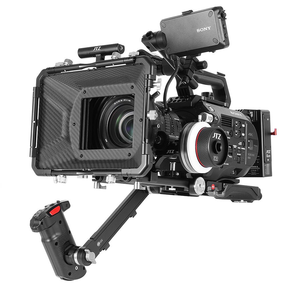 JTZ DP30 Cine Lens Carbon Fiber 4x4 Swing-Away Matte Box with 15mm/19mm Rod Rail Rig for Sony FS5 FS7 ARRI RED Canon C100 C200 C300 BM D Blackmagic BMPCC BMCC Pocket Cinema Panasonic Camera