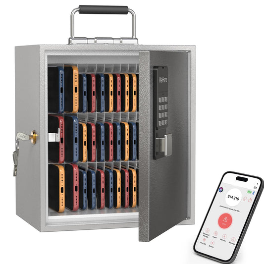 WeHere 36 Slots Cell Phone Locker with Smart Lock, Metal Storage Cabinet
