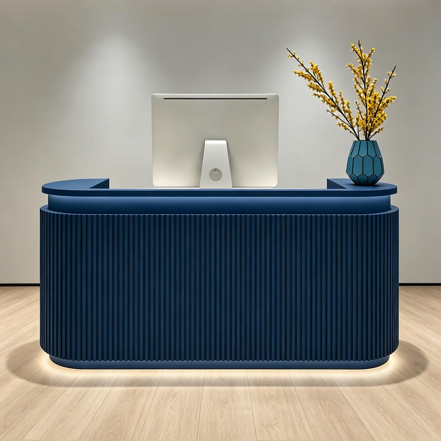 Reception Room Tables,Front Office Desk, Modern Reception Counter with Storage Function Lockable Drawers, Large Front Counter for Salon Lobby Office Retail Shop