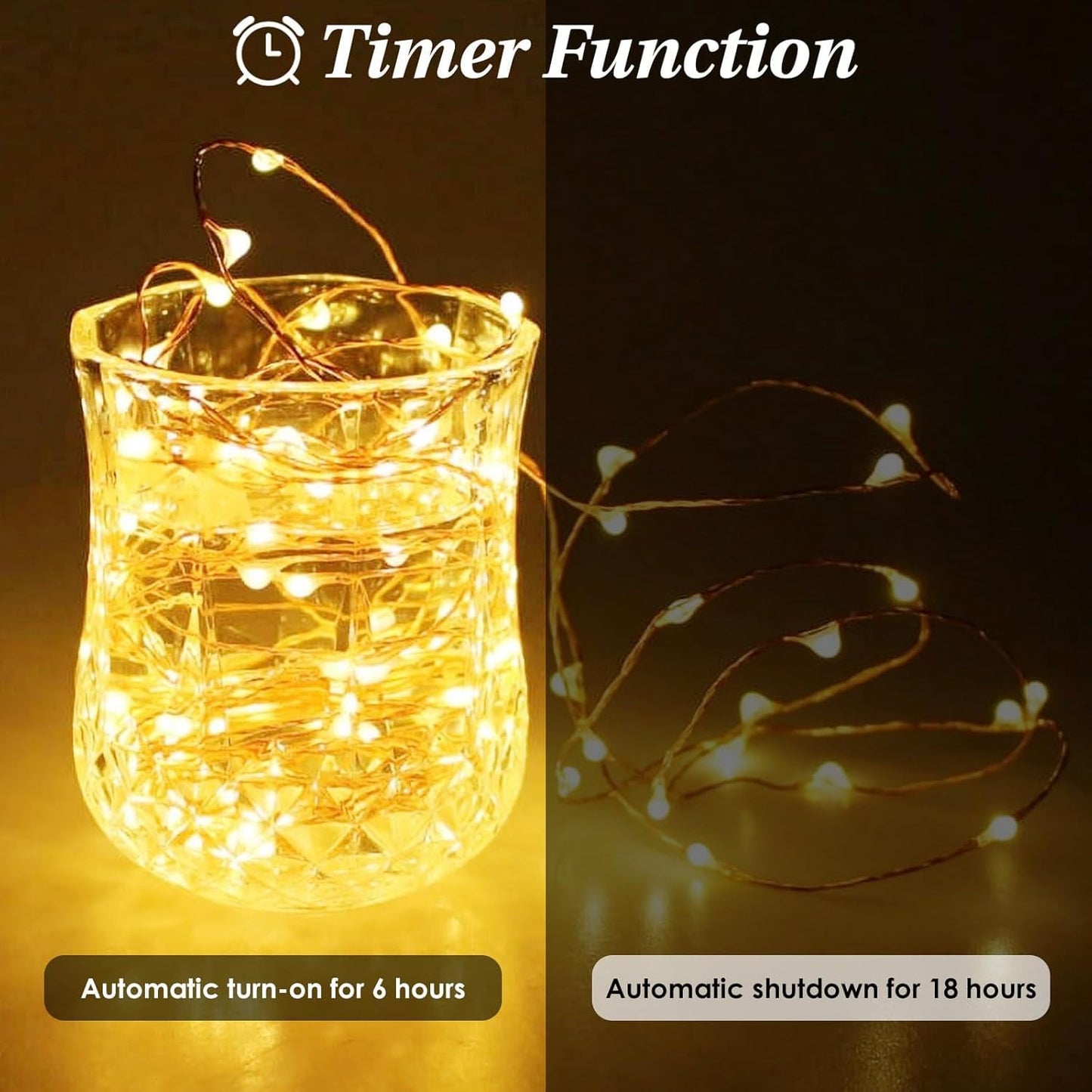 KAQ 8 Pack Fairy Lights 480LED Warm White Battery Operated with Remote, Waterproof, Cuttable String Light for Indoor/Outdoor Decor