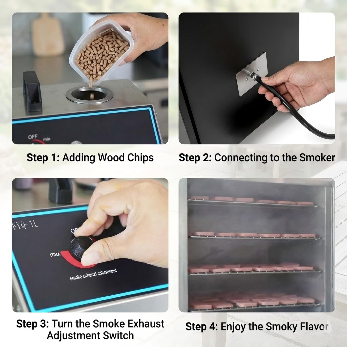 CLIVIA Cold Smoke Generator for Smoker, Electric Smoker Generator Commercial Cold Smoking Tube, Stainless Steel, Fit for Outdoor & Indoor Smoker Grills to Make Meat, Sausage, Salmon