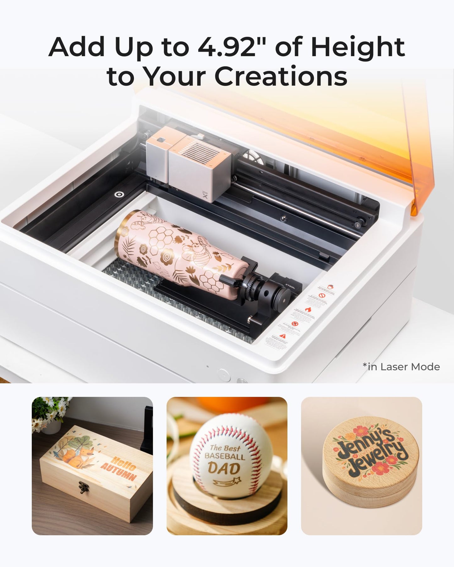 xTool M1 Ultra Laser Engraving Machine, Desktop 4-in-1 Craft Machine with 20W Laser Engraver, Inkjet Printing, Blade Cutting, Pen Drawing, Support Rotary Engraving on Tumblers - Premium Bundle