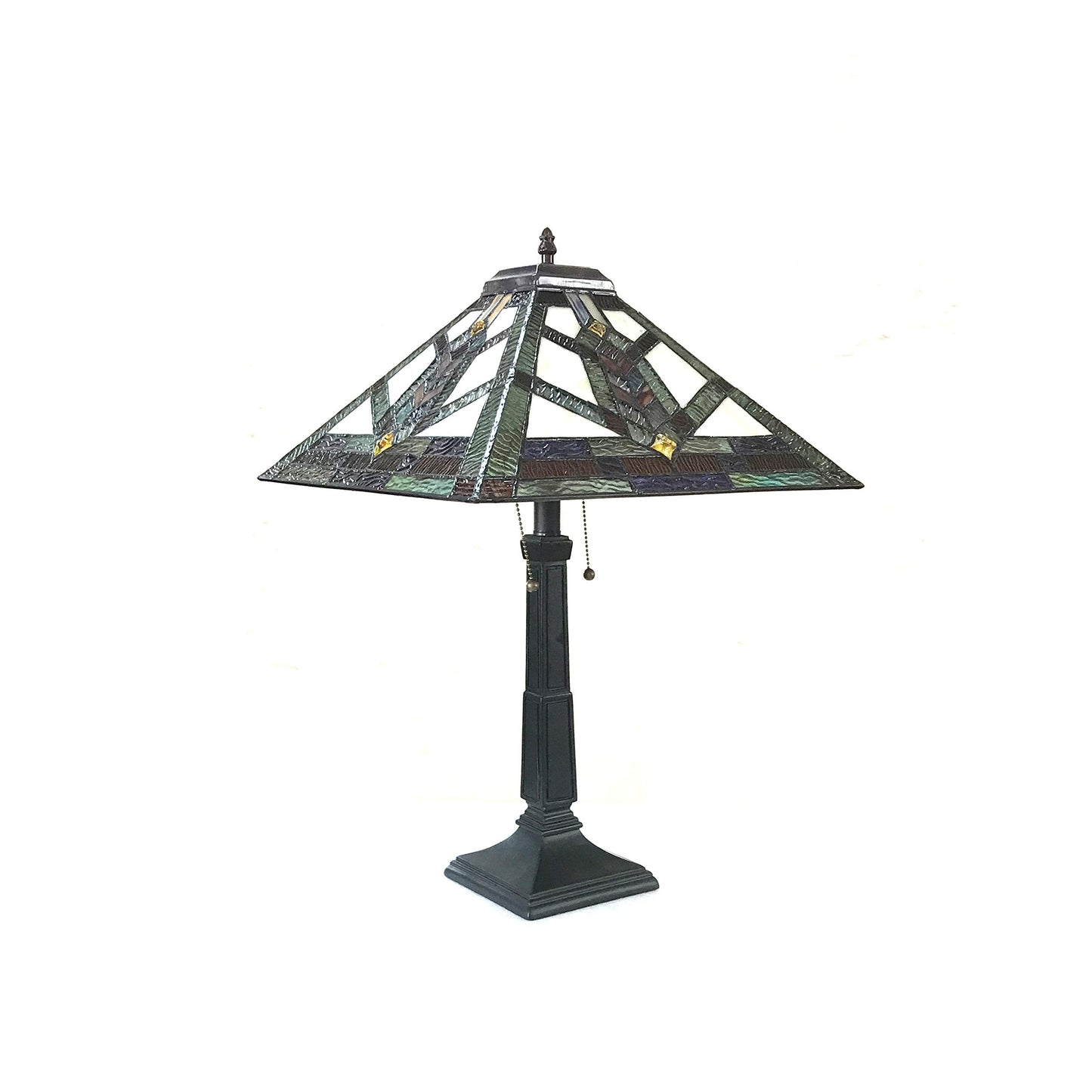 Chloe Table Lamp CH1T182AM16-TL2, Glass, Multi-Colored