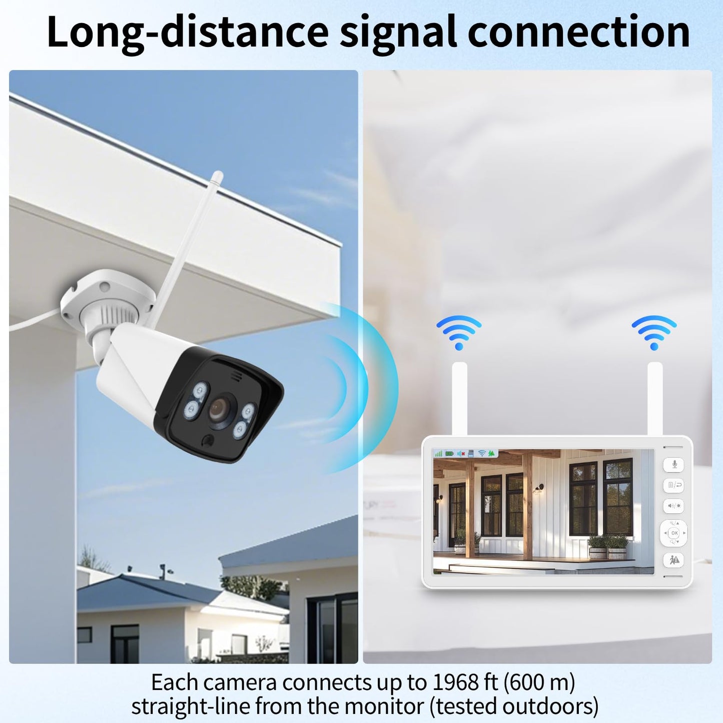 VTimes 4Pcs Wireless Home Security Camera System with Monitor, Smart AI Human Motion Detection, 2-Way Audio, Surveillance Kits for Indoor Outdoor, No Blind Spots, No Subscription, No WiFi Needed