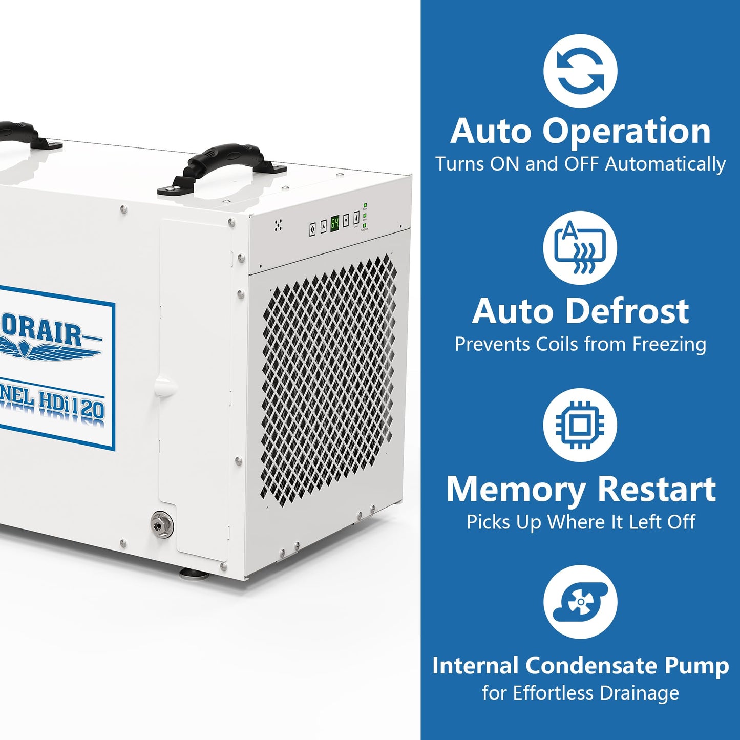 ALORAIR Sentinel HDi120 Commercial Dehumidifier with Pump, 235 Pints Whole Homes Dehumidifier for Crawl Spaces, Basements, up to 3,300 sq. ft. cETL