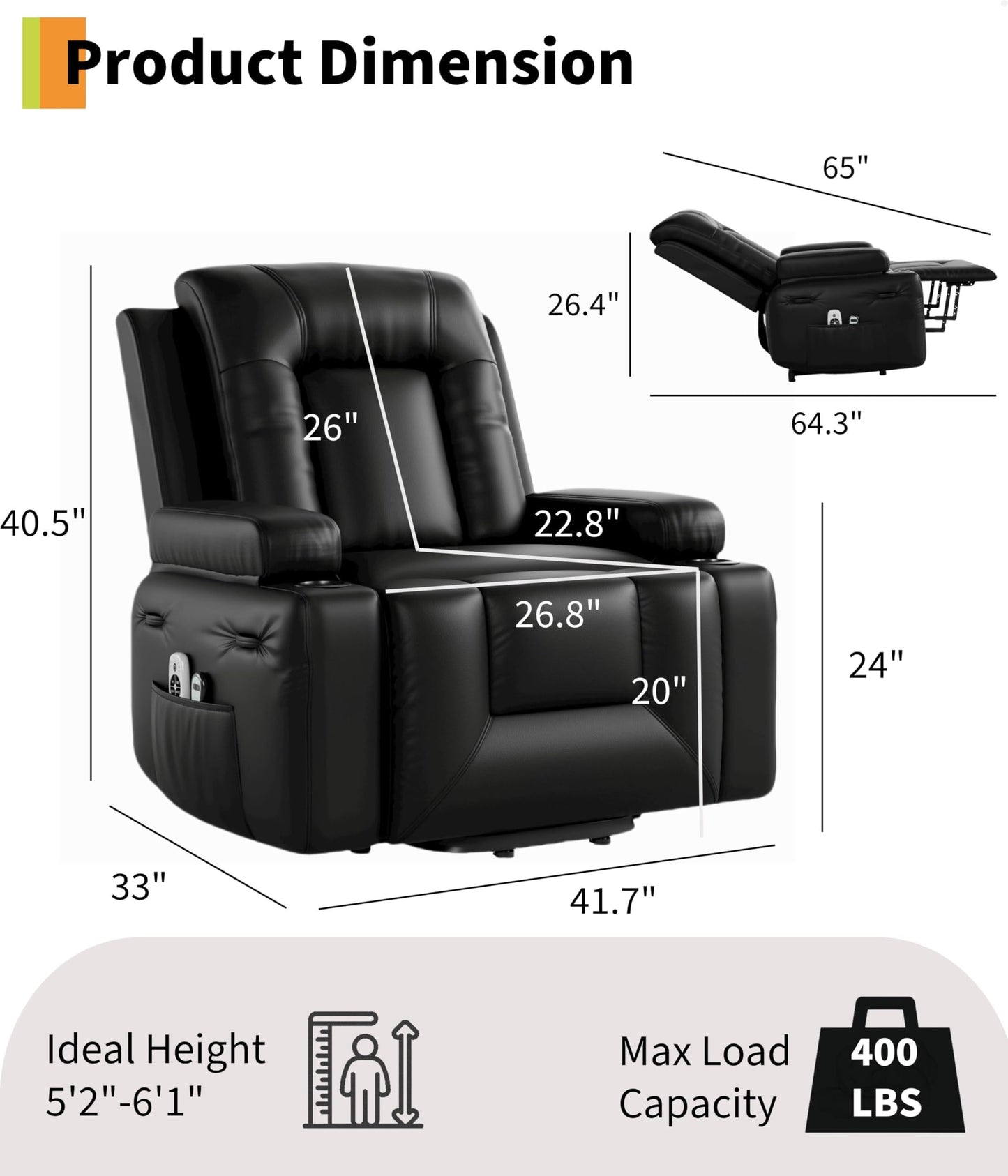 Oversized Swivel Rocker Recliner Chair for Adult,360° Swivel Rock Recliner with Massage&Heating,Extra Wide Manual Recliners, Upholstery Overstuffed Soft Rocking Sofa Chair