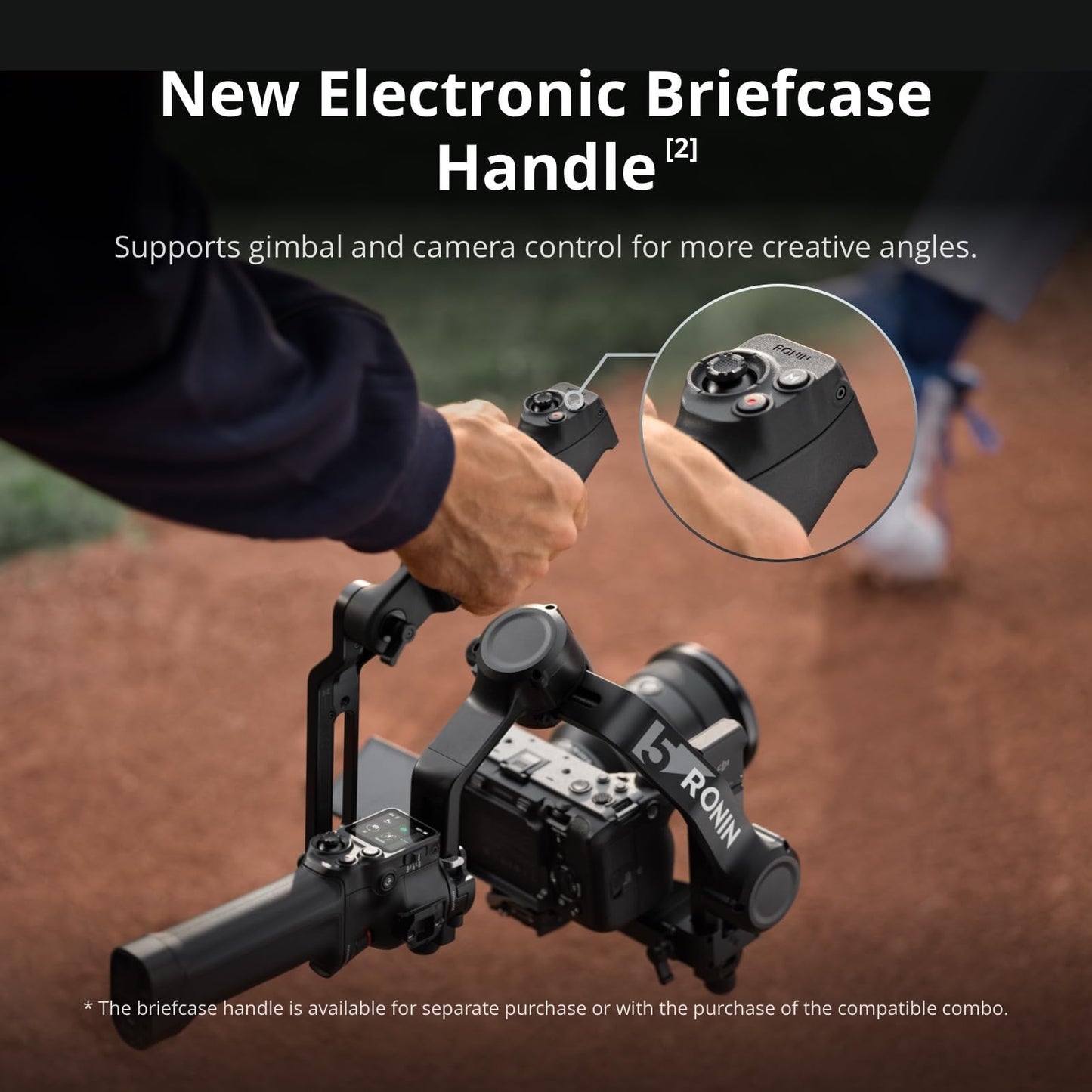 DJI RS 5 Combo, Gimbal Stabilizer for Camera Canon/Sony/Panasonic/Nikon/Fujifilm, Intelligent Tracking, Electronic Briefcase Handle, Fine-Tuning Knobs, New Z-Axis Indicator