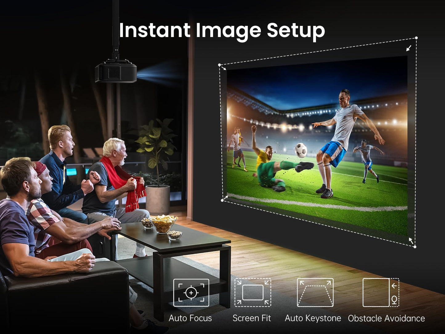 Yaber K3 Pro Projector with Subwoofer set Smart Projector with Google TV, 30W Speaker Sound by JBL, Dolby Audio, Home/Outdoor Movie Projector with WiFi6 and Bluetooth, Netflix 7000+app