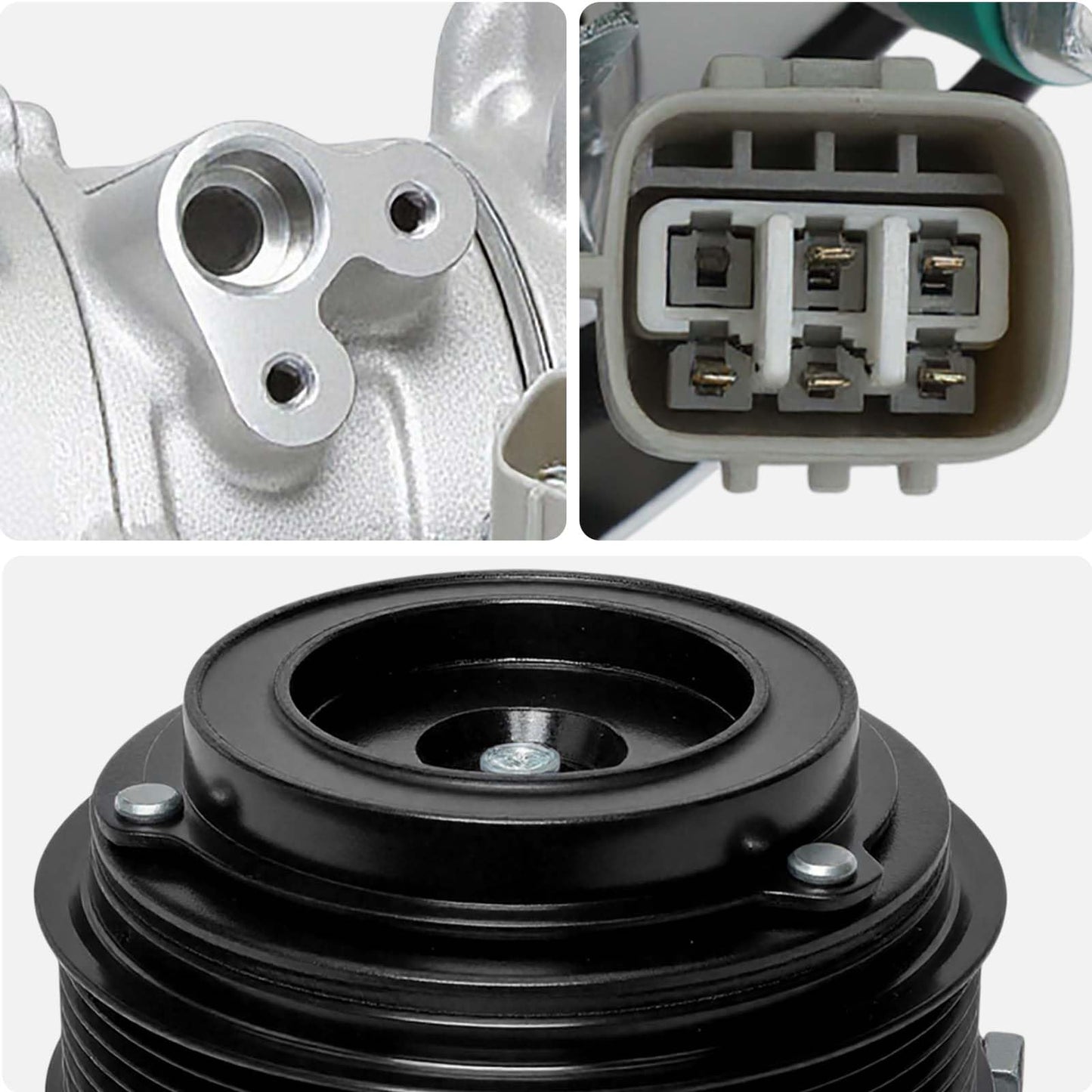 AISIN AFTERMARKET ACCT-00483 Air Conditioner AC Compressor - Compatible with Lexus IS350 2006-2013 3.5L, IS250 2006-2013 2.5L, GS300 2006 3.0L, GS350 2007-2011 3.5L - with 7-Pulley Groove, with Clutch