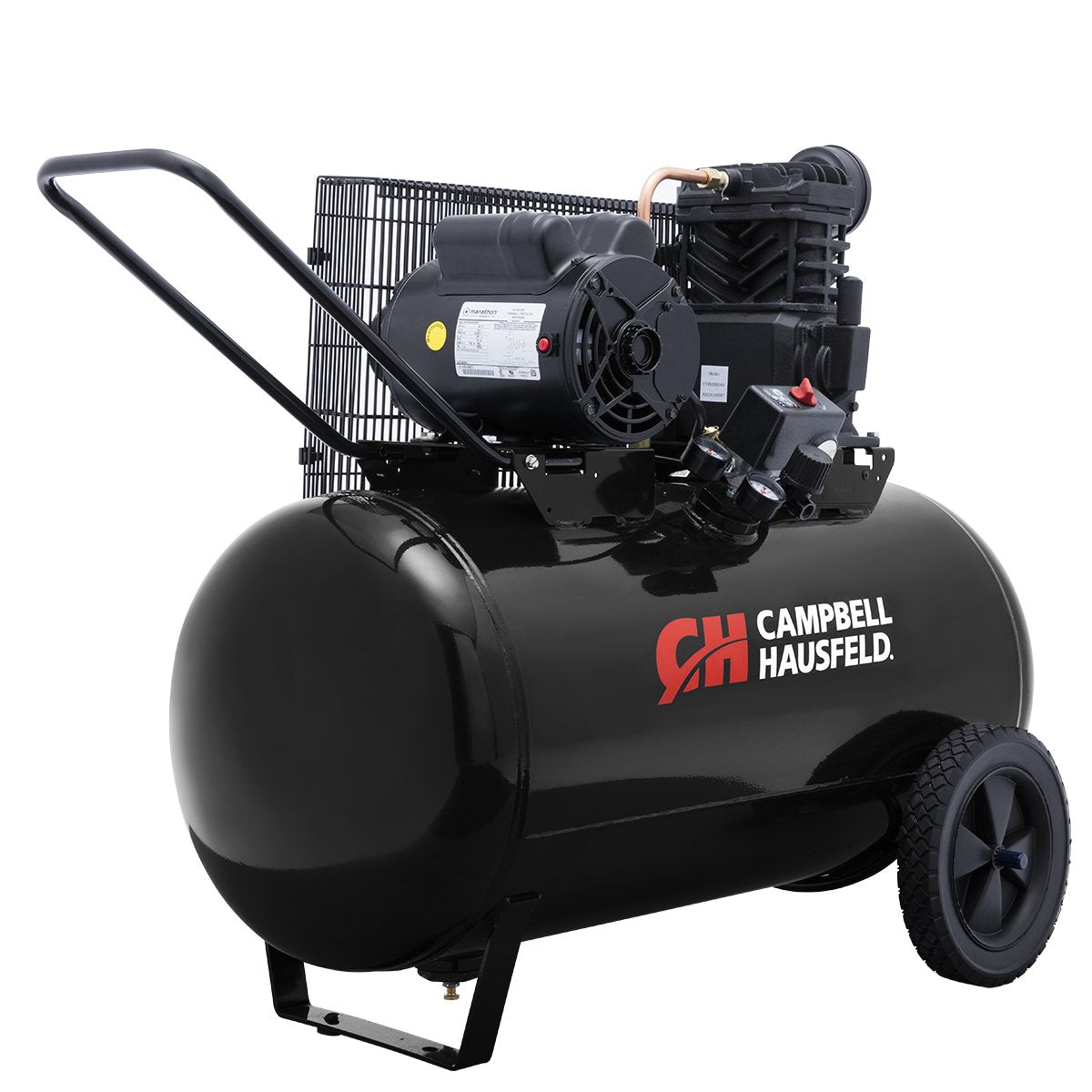 Campbell Hausfeld 30 Gallon Horizontal Air Compressor, 3.7 HP, 230V, 135 PSI