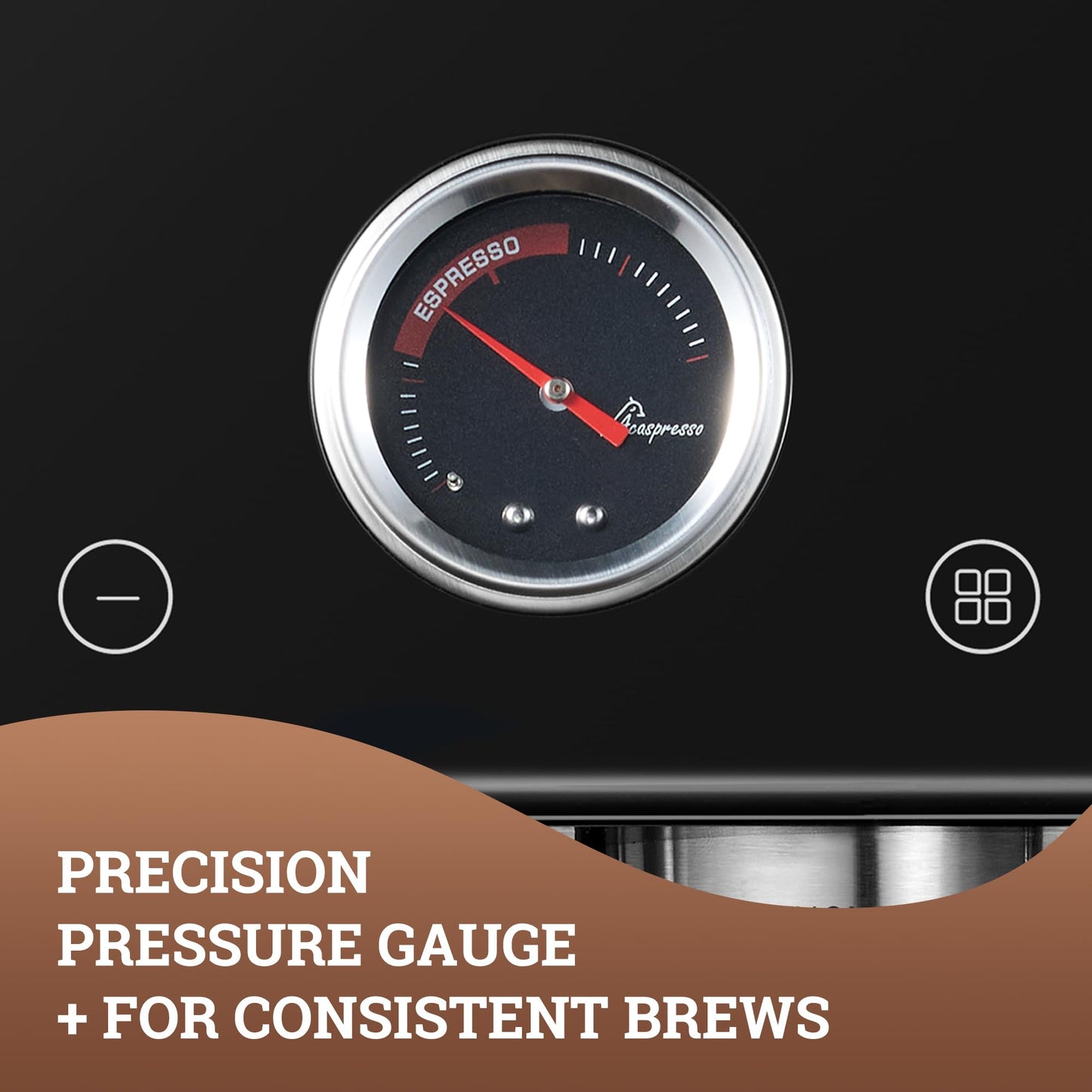 Acaspresso Espresso Machine with Grinder, Auto Distribute & Tamp 15 Bar Semi-Automatic with PID Temperature, Cold Brew Espresso Maker with Milk Frother, 58mm Portafilter for Beginners, Stainless Steel