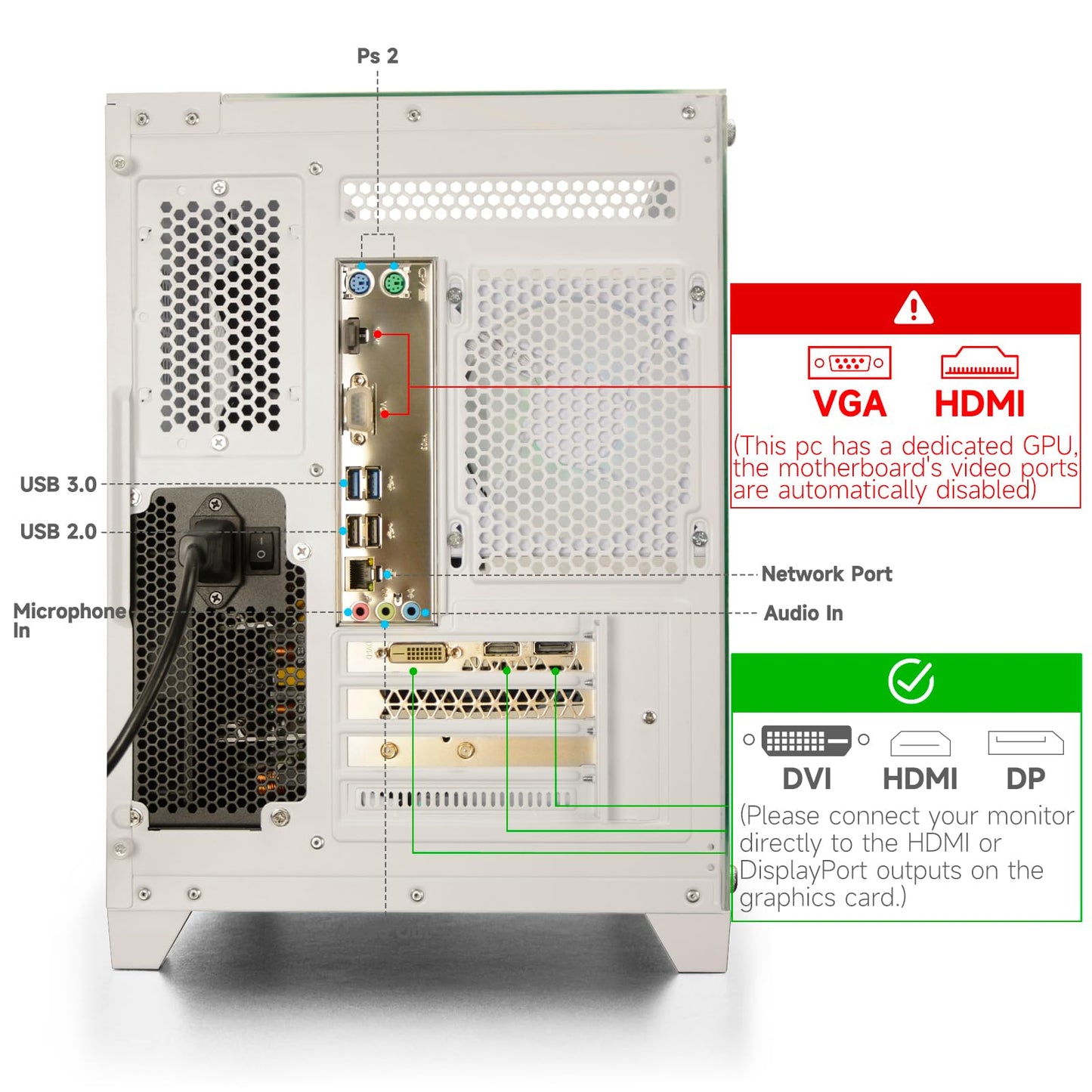 WIWB Prebuilt Gaming PC Desktop | Ryzen 5 Up to 4.1G | RX 560 4G Graphics Card | 16G DDR4 RAM | 512G SSD | Wi-Fi 6 | Tower Computer for Home Office, Student & Casual Gaming (White)