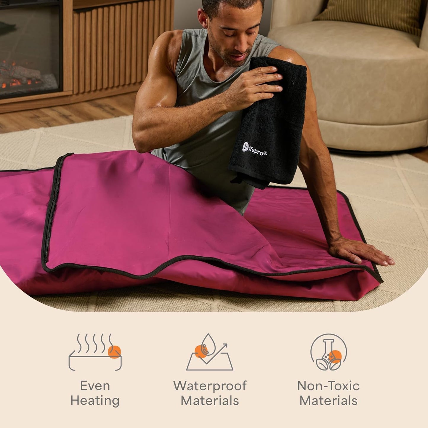 LifePro RejuvaWrap Infrared Sauna Blanket — Portable Sauna Bag with 9 Temp Levels Low EMF Far Infrared Heating — At Home Full Body Rejuvenation & Relaxation