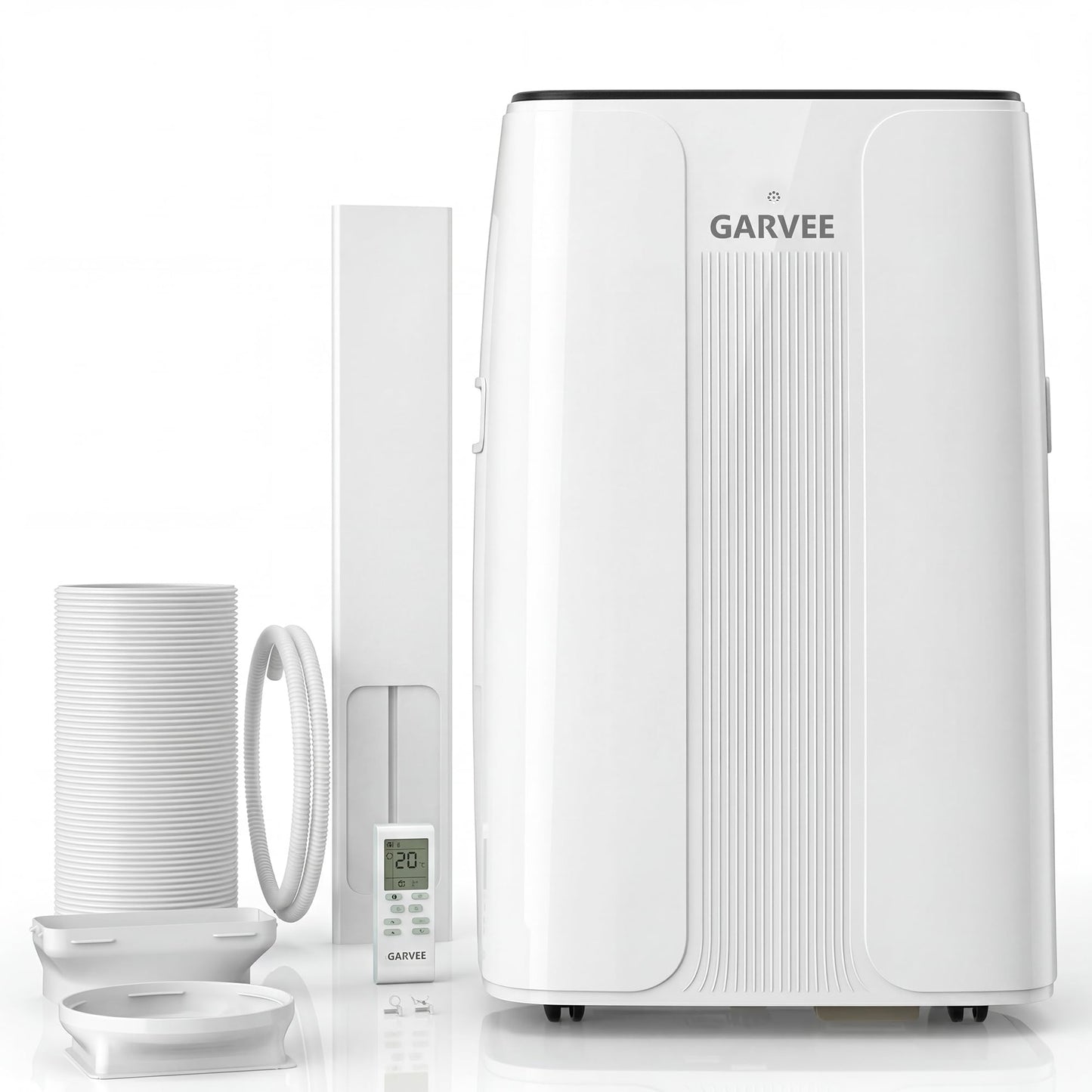Garvee Portable Air Conditioner 14,000BTU, Remote Control, Portable AC Unit, Dehumidifier, Fan, 800Sq.Ft Cool/Dry/Swing/Child Lock,Quite,LCD Display,Fast Cool, Air Purification,1290W, CEER7.83,Black