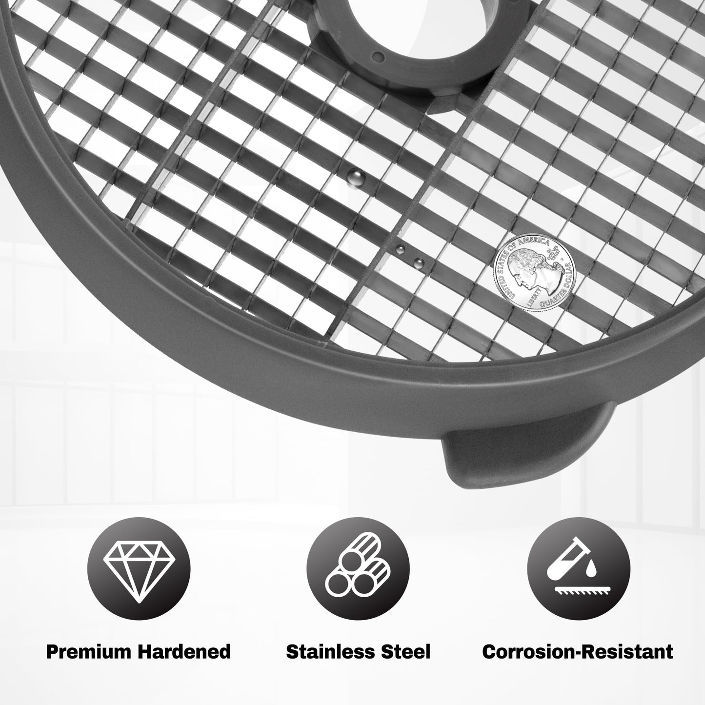 #28119 Commercial Dicing Grid for Robot Coupe CL50 CL52 CL55 CL60 R2 R502 R602 R652 R752, 10mm x 10mm Precise Dice Grid Cut Replacement Grid Commercial Food Processors
