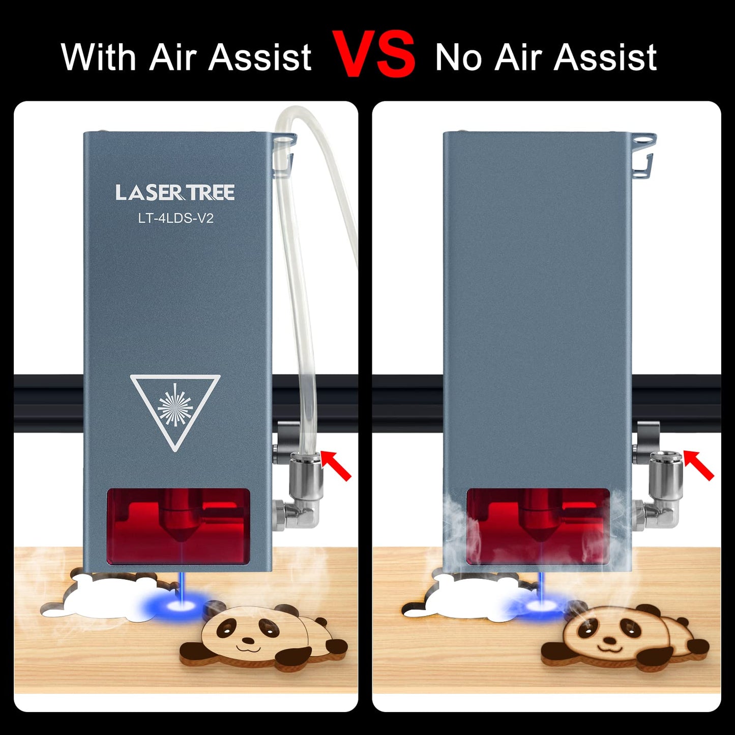 LASER TREE Laser Engraver Module, 20000mW(20W) Output Optical Power, Laser Engraver Cutter Module with Air Assist, High Accuracy Quad-Compression Spot Laser Head, Engraving 340+ Colors On Metal Steel
