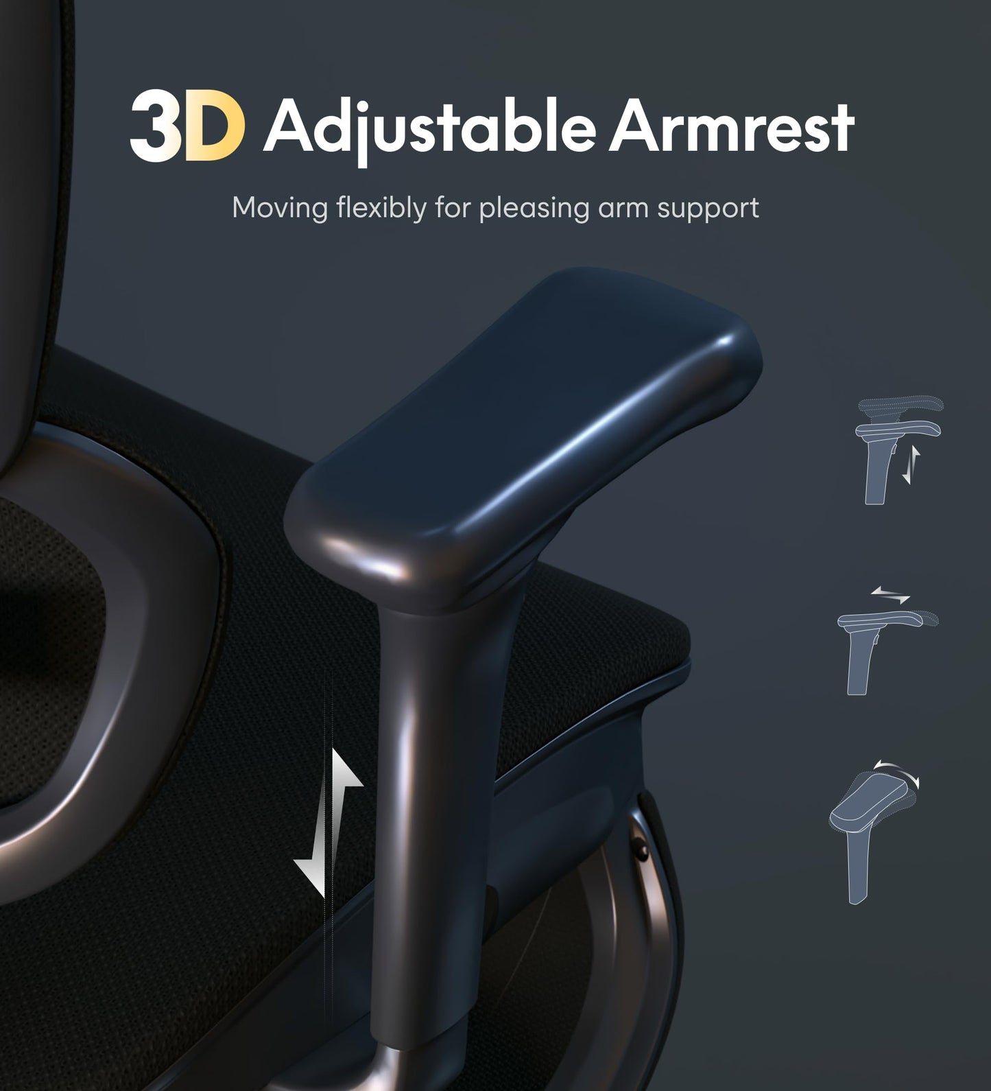 FLEXISPOT Sentinel Ergonomic Gaming Chair with 3-Year Warranty Dual-Wing Adaptive Lumbar 3D Armrests 120° 3-Position Recline Height-Adjustable Backrest Premium Computer Desk Chair for Home & Office
