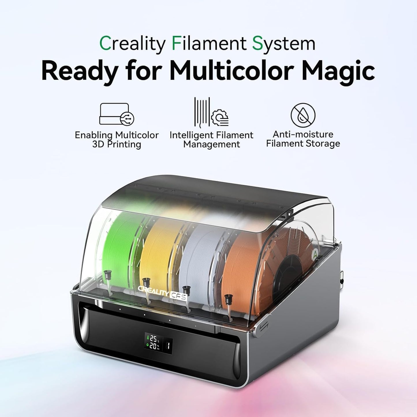 2026 New Official CREALITY CFS - Creality Filament System, Multi-Color 3D Printer Automatically System, Supports 16 Color Printing for K1 Series CFS Upgrade Kit/K2 Combo//K2 Plus/K1 MAX/K1 SE/K1C/Hi