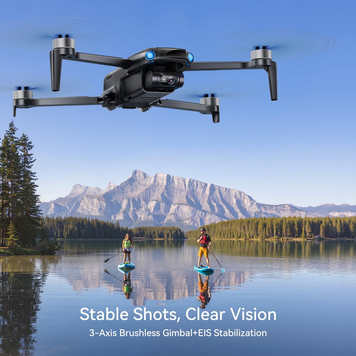 Ruko U11MINI 4K Drones with Camera for Adults 4K Video, 8K Photo, GPS Drone with 3-Axis Gimbal, Under 249g FAA Exempt Mini Quadcopter for Beginner, Auto Return (96-Min Flight)