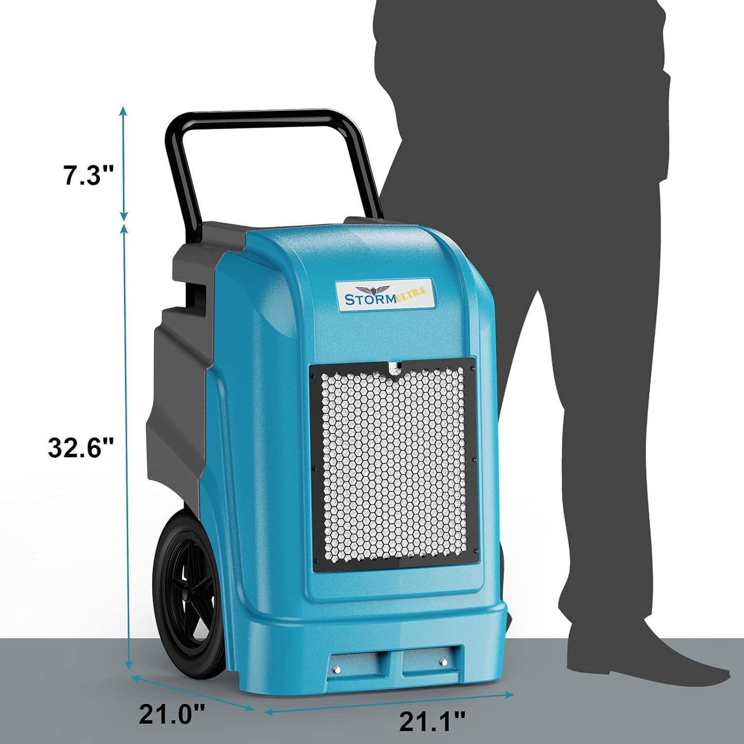 ALORAIR 190 Pints LGR Commercial Dehumidifier with Pump & Drain Hose, Up to 2,600 Sq.Ft, Portable Industrial Dehumidifiers with Handle, Water Damage Restore, Basement, Garage