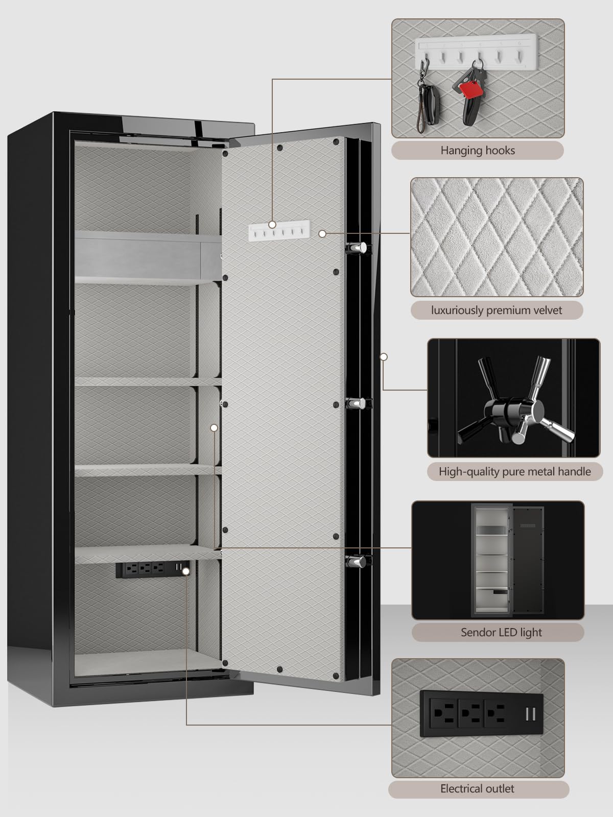 TIGERKING Large Fireproof Safe with Digital Lock, 13.12 cu.ft Heavy Duty Large Safe for Home Business Office