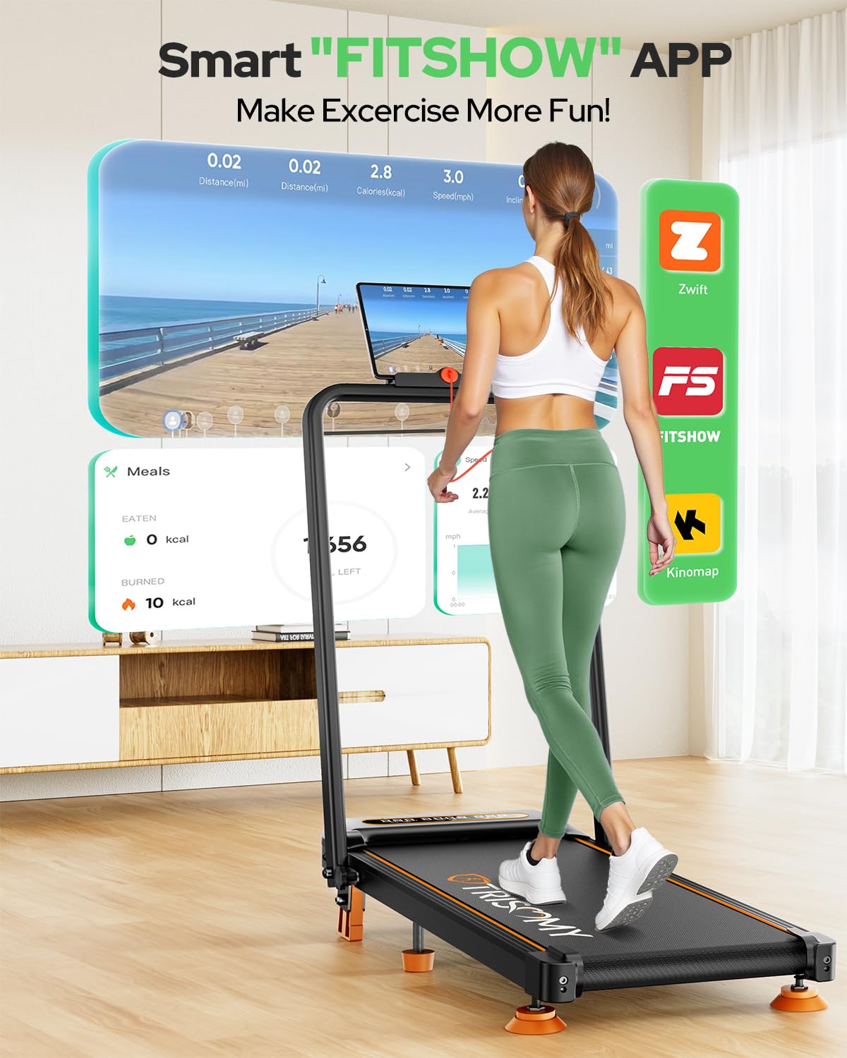 Walking Pad Treadmill with Incline, Upgraded 3.5HP Walking Pad with Handle Bar, 350Lbs Foldable Portable Treadmills for Home Office, 4 in 1 Under Desk Treadmill with Remote Control & APP, LED Display