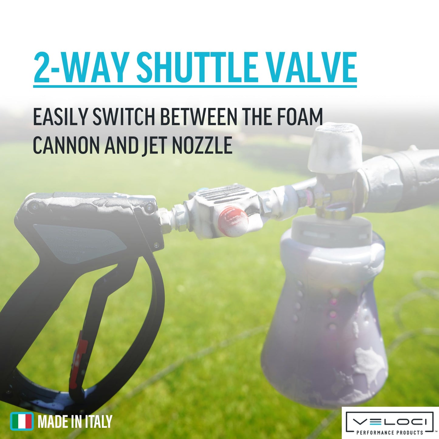 MTM Hydro PF22 Wide Mouth Foam Cannon Kit for Pressure Washer, Mezzo Switching Valve, SGS28 Trigger Gun and 16 oz Soap