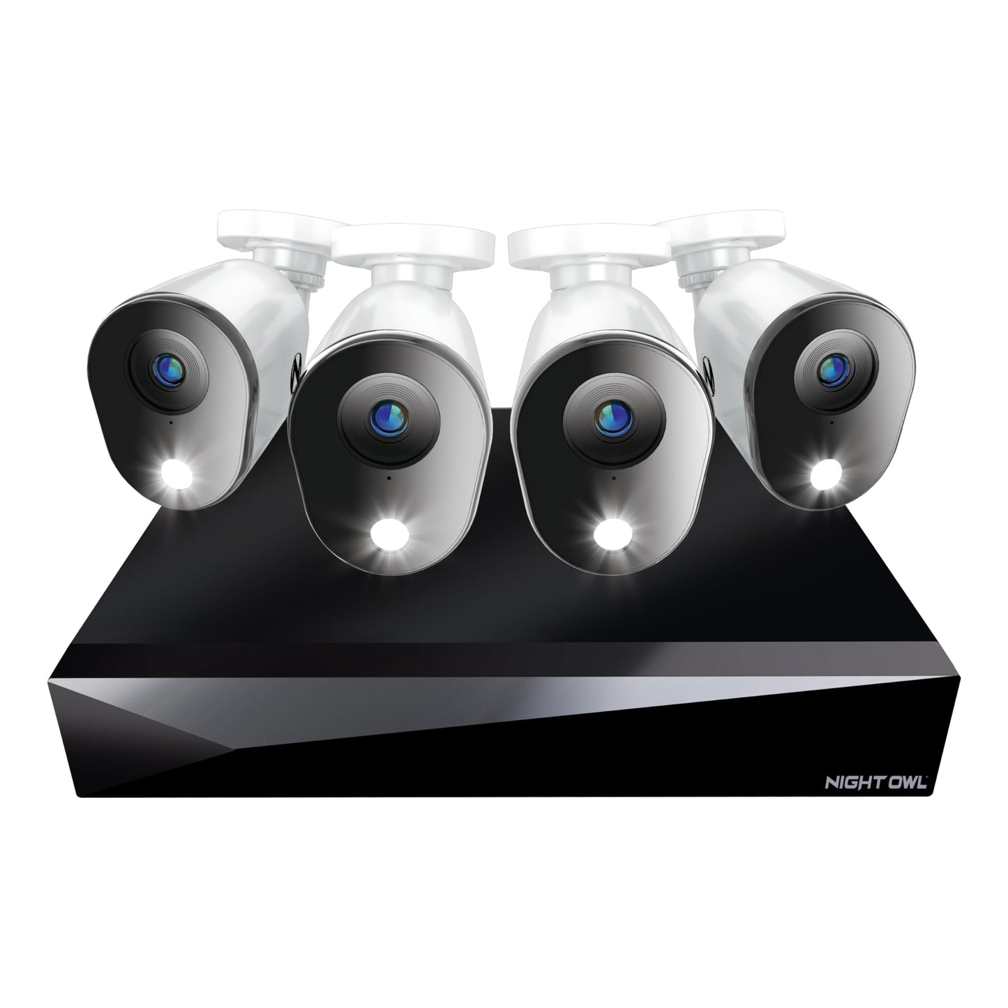 Night Owl 2K (4MP) Wired Home Security Camera System, 8-Channel DVR with 4 Indoor/Outdoor Cameras, 64GB microSD Storage, Motion Alerts, Remote Viewing, No Monthly Fees