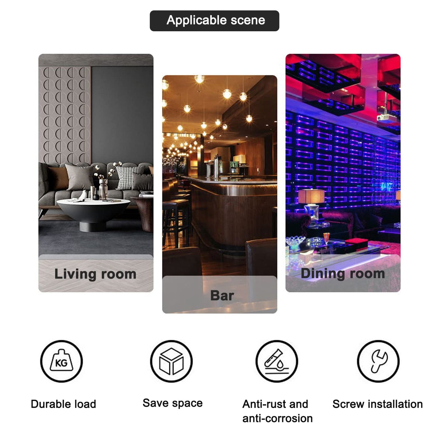 Ceiling Wine Glass Rack - 55.1in Hanging Wine Rack with Glass Holder and Shelf, 2 Layer Industrial Hanging Wine Bottle Holder, Black Metal Ceiling Shelf for Bar Cafe Kitchen (Black, 55.1×11.8×31.4in)