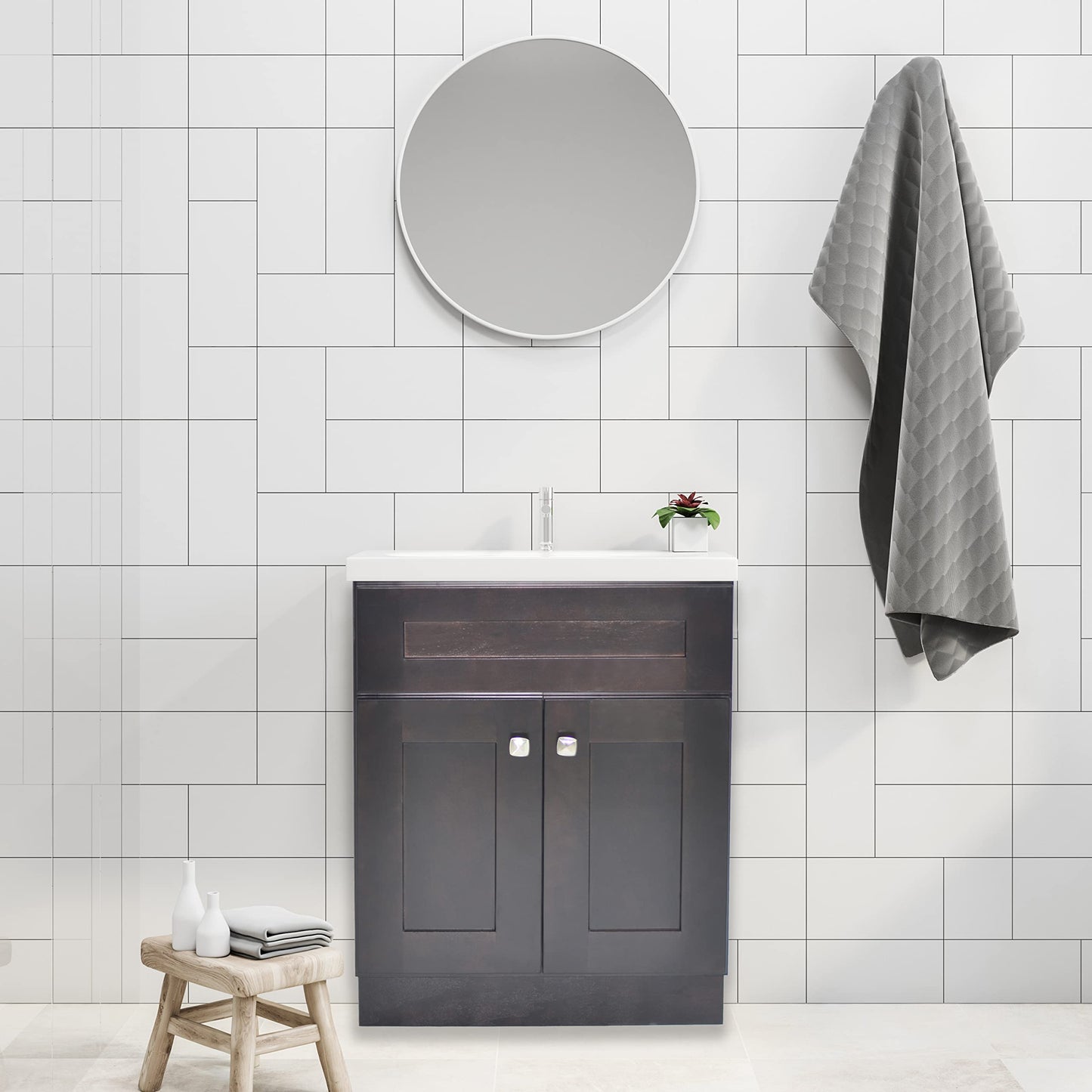 Brookings 24-inch Unassembled Bathroom Vanity Without Top in Espresso