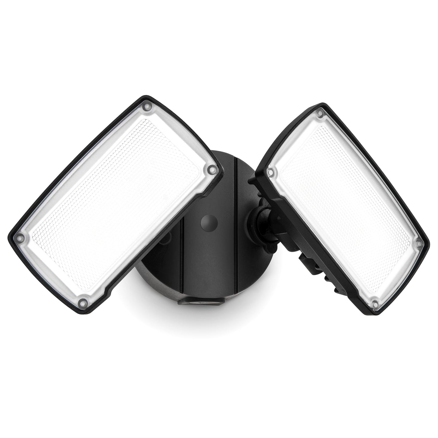 LUTEC Dual-Head LED Flood Light 32W 3500LM 5000K Waterproof Outdoor Security Light Black