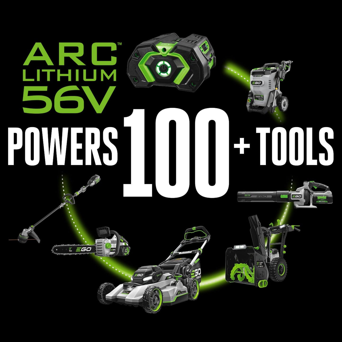 EGO POWER+ Electric Lawn Mower, Self-Propelled Cordless with Select Cut and Touch Drive, Includes 56V 7.5Ah Battery and Rapid Charger – LM2135SP