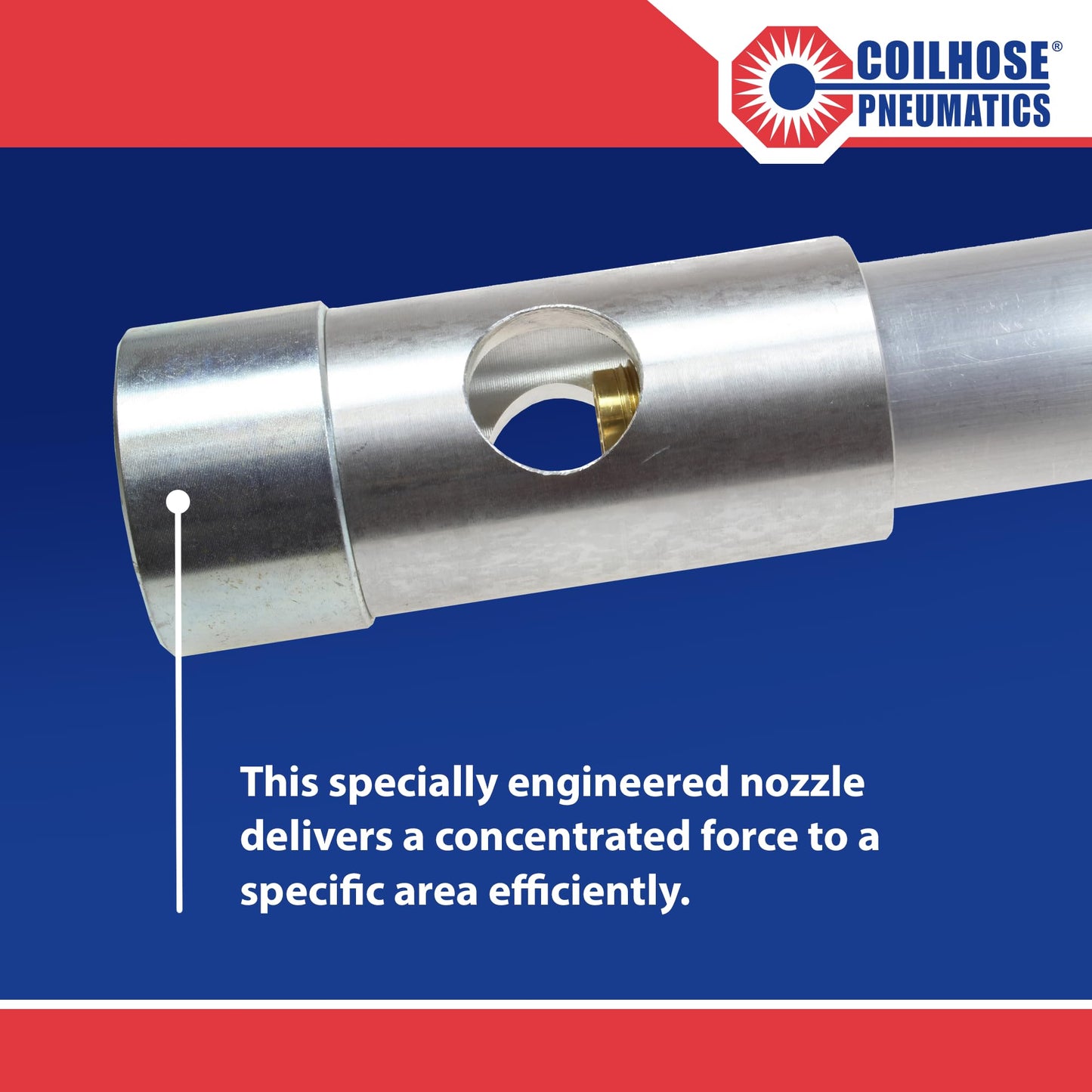 Coilhose Pneumatics 9000-24S Cannon Extreme High Volume Blow Gun with 24-Inch Extension Safety Nozzle Tip