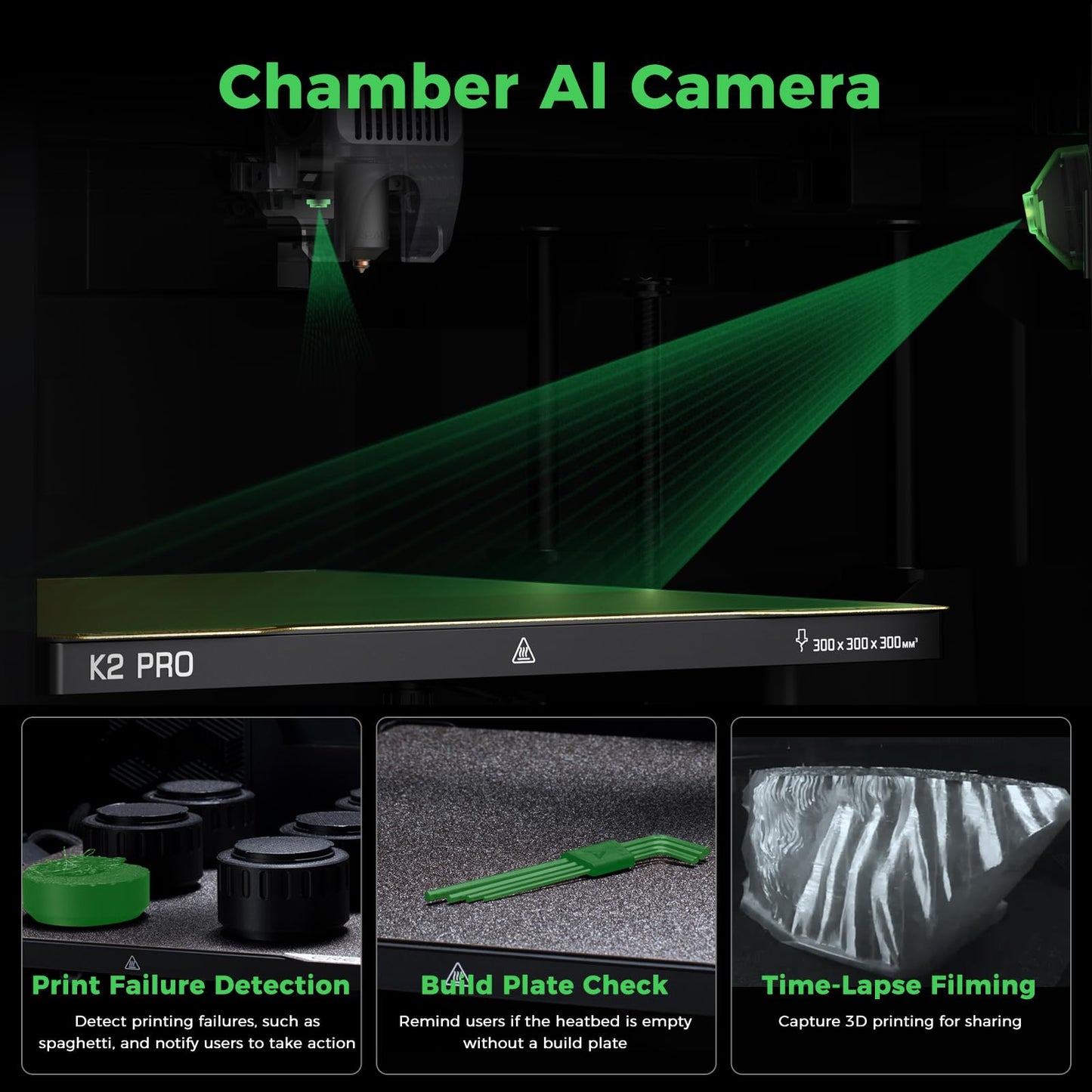 Creality K2 Pro Combo(A) 3D Printers, Multicolor 3D Printer Machine with CFS, Dual Camera, 600mm/s Printing Speed, Next-Gen Direct Drive Extruder, 300 * 300 * 300mm Printing Volume