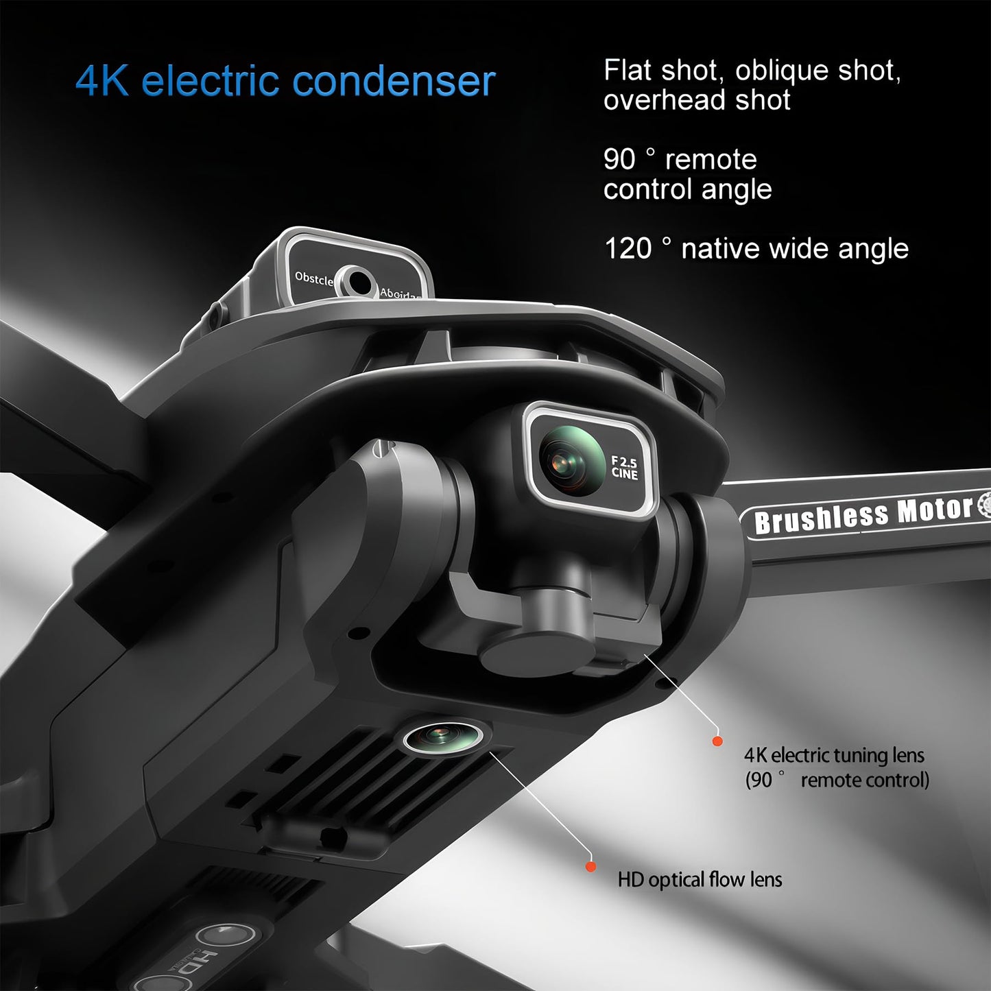 RAIGNV V168 4K UHD Drone with GPS Return, 90° Adjustable Camera, 5G HD Transmission, 30 Min Flight, 3000M Range, Obstacle Avoidance, Brushless Motor, Follow Me & Waypoint Fly
