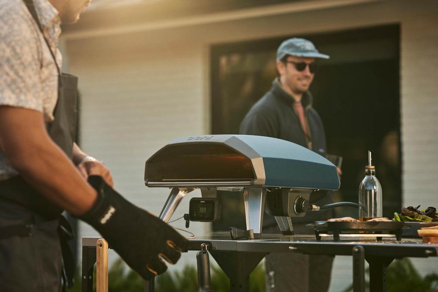 Ooni Koda 2 Propane Gas Pizza Oven – 14" Gas Powered Outdoor Oven with 28 mBar Regulator and Gas Hose, Gas powered Portable Pizza Oven - Slate Blue