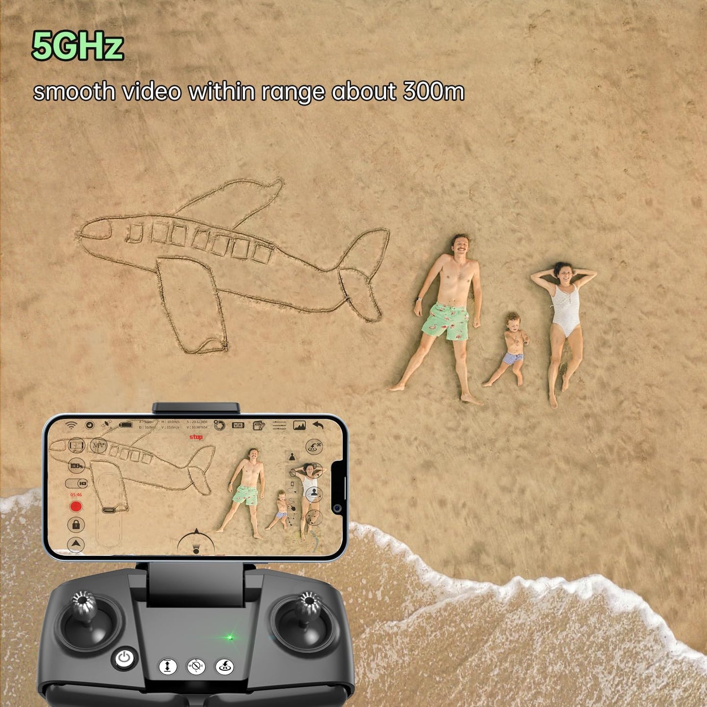 Loolinn | GPS Drone with Camera 4K for Beginners as Gift, Under 250 Grams, 50 Minutes Flying Time, Two Batteries, 4K Photo, 2K Video, GPS Intelligent Return, Follow Me, Drone with Camera for Adults as Gift