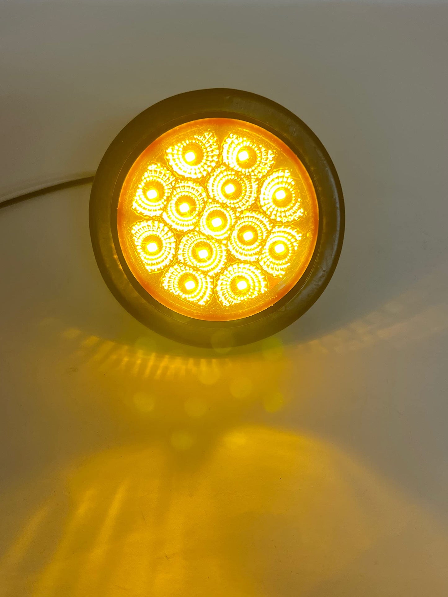 All Star Truck Parts Amber LED Clearance Side Marker Lights Kit - 2x 2.5in, 13 Diodes, Waterproof, Flush Mount, Model ASA2513A2-N