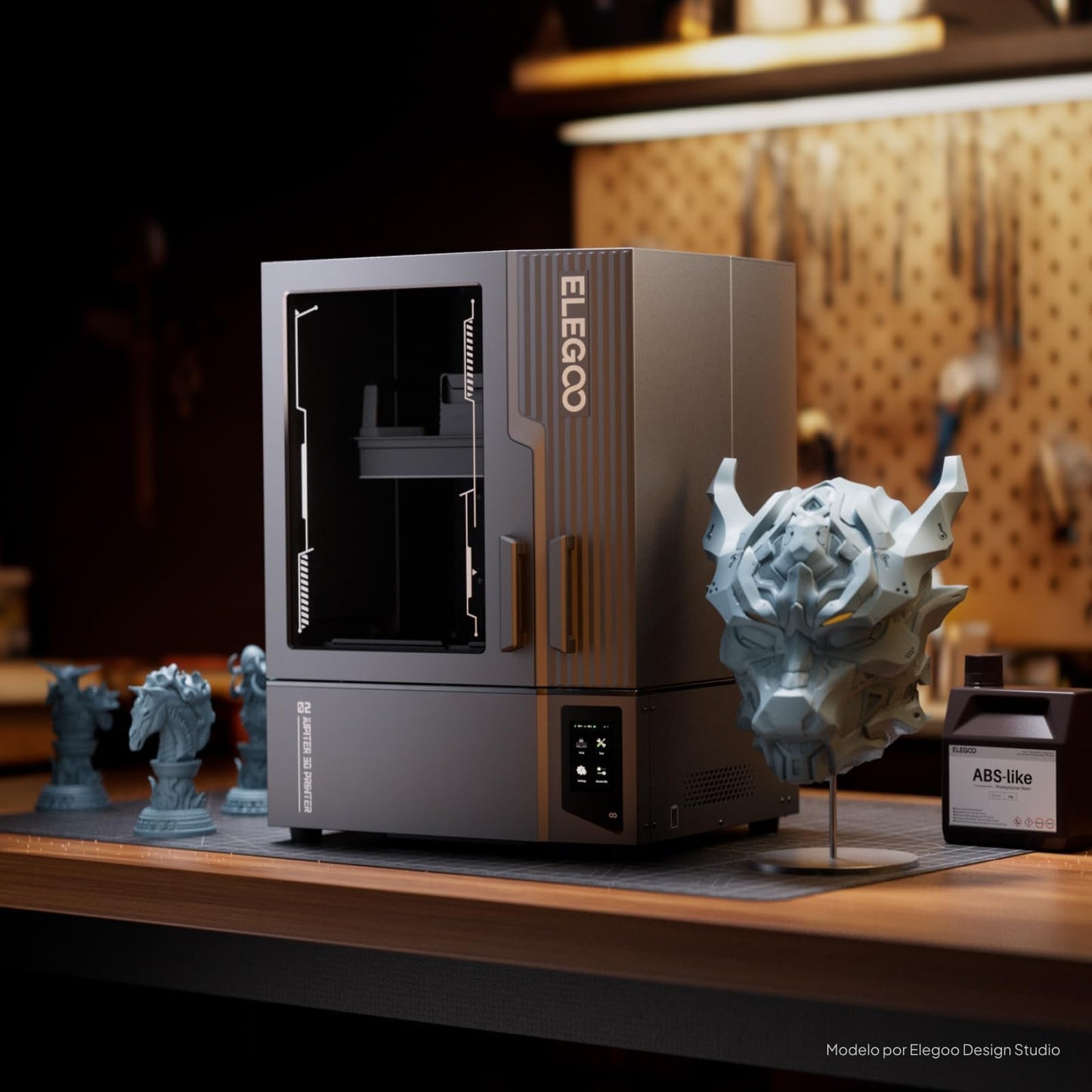 ELEGOO Jupiter 2 Resin 3D Printer, 16K Large MSLA 3D Printing Machine, Auto-Leveling, Smart Tank Heating, Auto Resin Feeding, Smart Mechanical Sensor, Wi-Fi Cluster, Build Size 302.4 × 161.98 × 300 mm