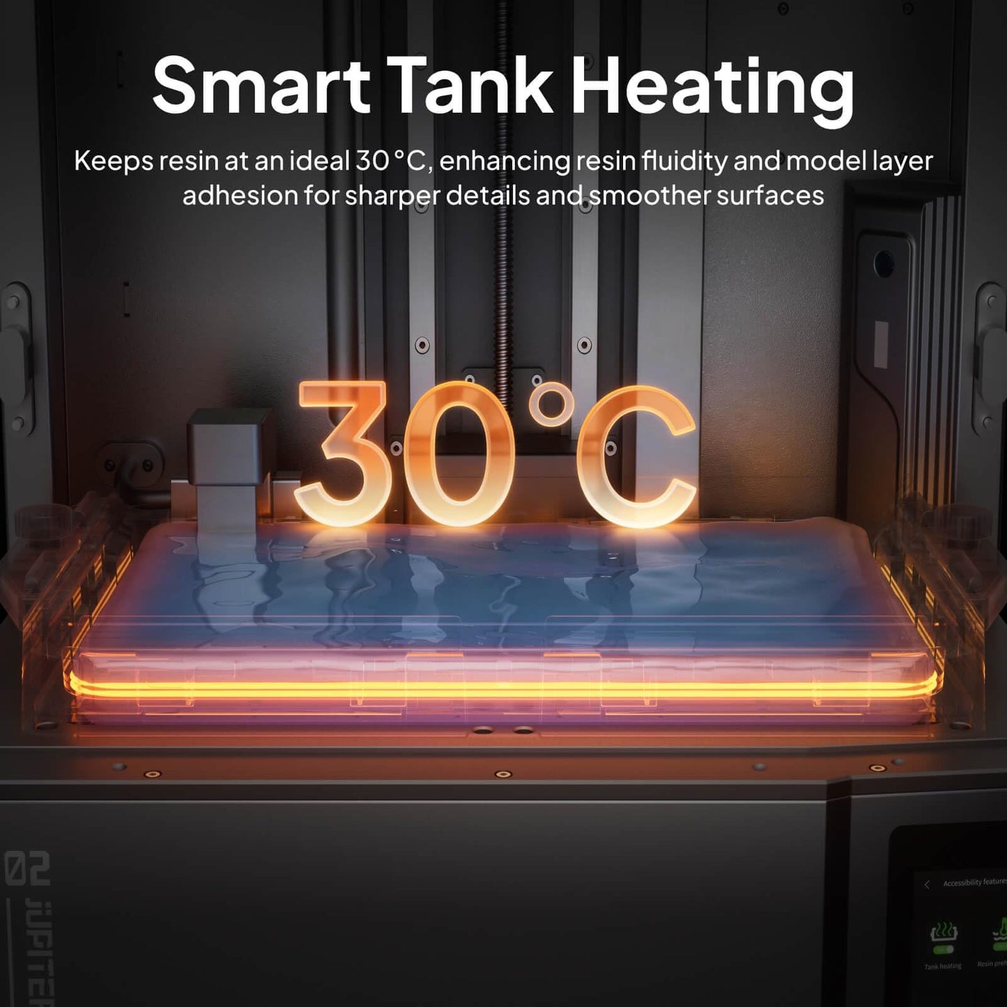 ELEGOO Jupiter 2 Resin 3D Printer, 16K Large MSLA 3D Printing Machine, Auto-Leveling, Smart Tank Heating, Auto Resin Feeding, Smart Mechanical Sensor, Wi-Fi Cluster, Build Size 302.4 × 161.98 × 300 mm