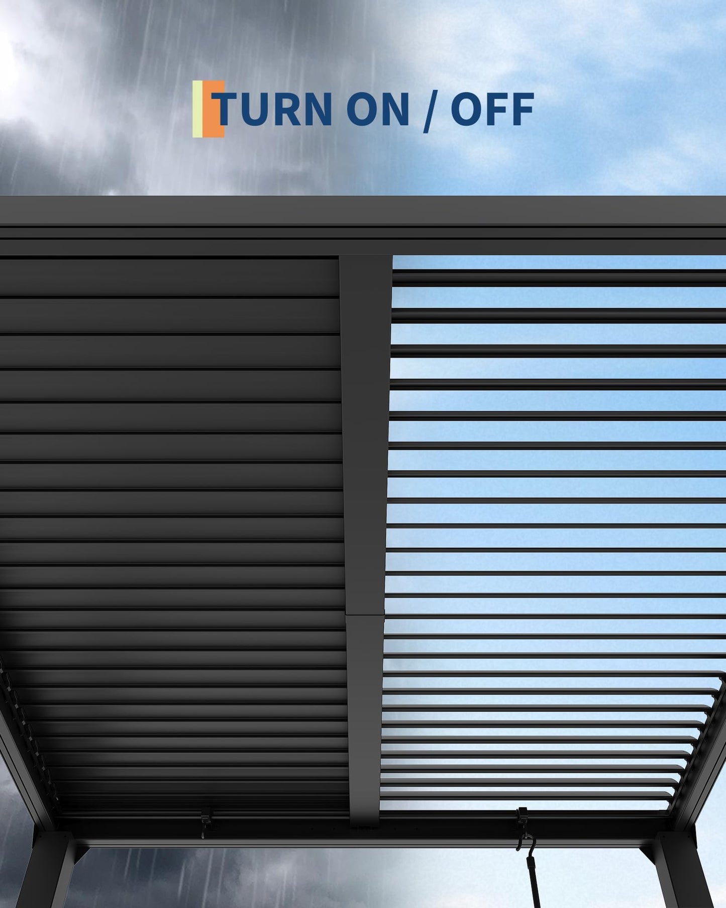 Garvee Louvered Pergola 10x10Ft, Outdoor Pergolas with Adjustable Louvered Roof, Reinforced Aluminum Frame, Integrated Drainage System, Outdoor Gazebo for Deck, Patio, Backyard and Garden