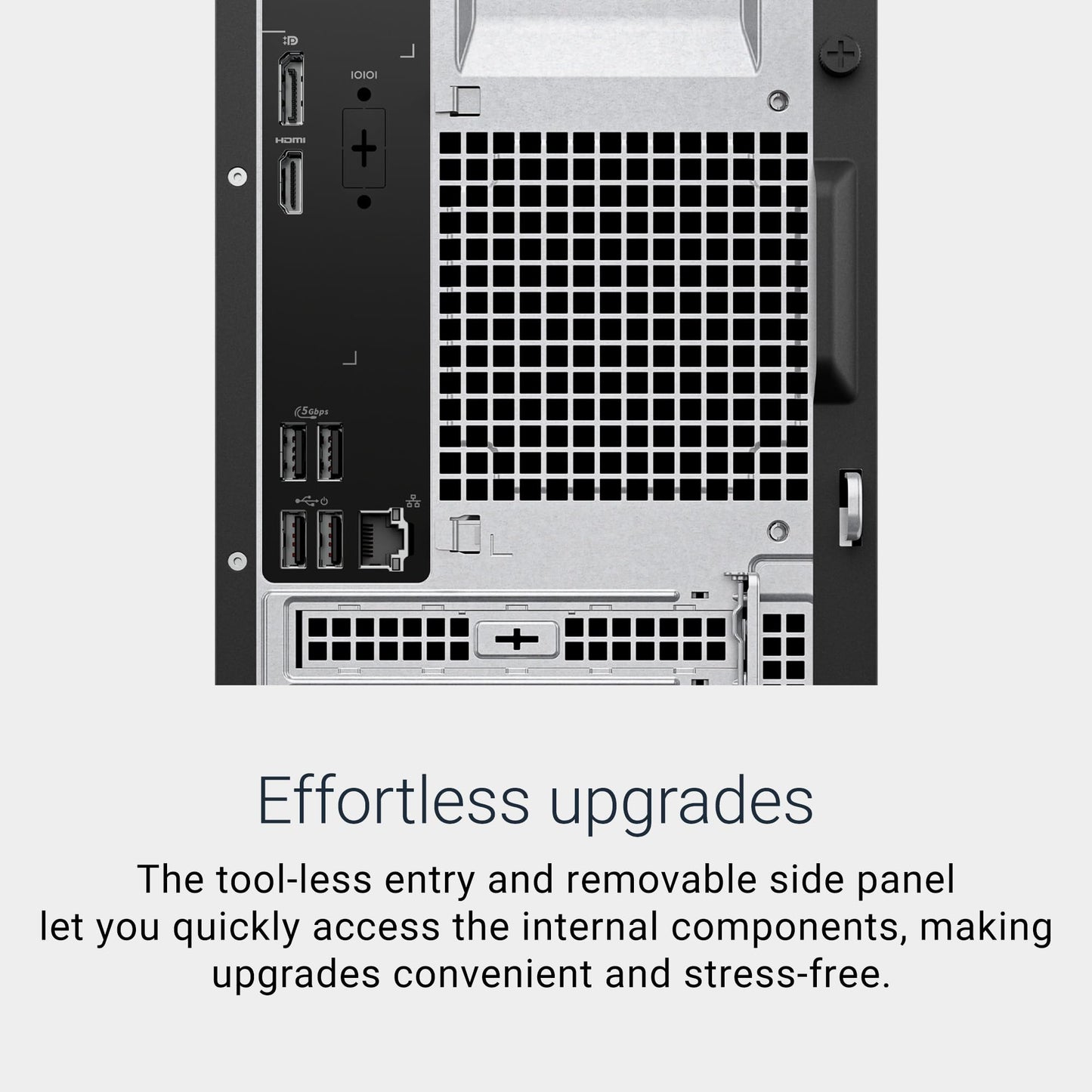 Dell Tower Desktop ECT1250 - Intel Core Ultra 7-265 Processor, UHD Graphics, 16GB Memory, 1TB M.2 SSD, 3.0 SD Card Reader, Wired Keyboard and Mouse, Windows 11 Pro, Basic Onsite Service