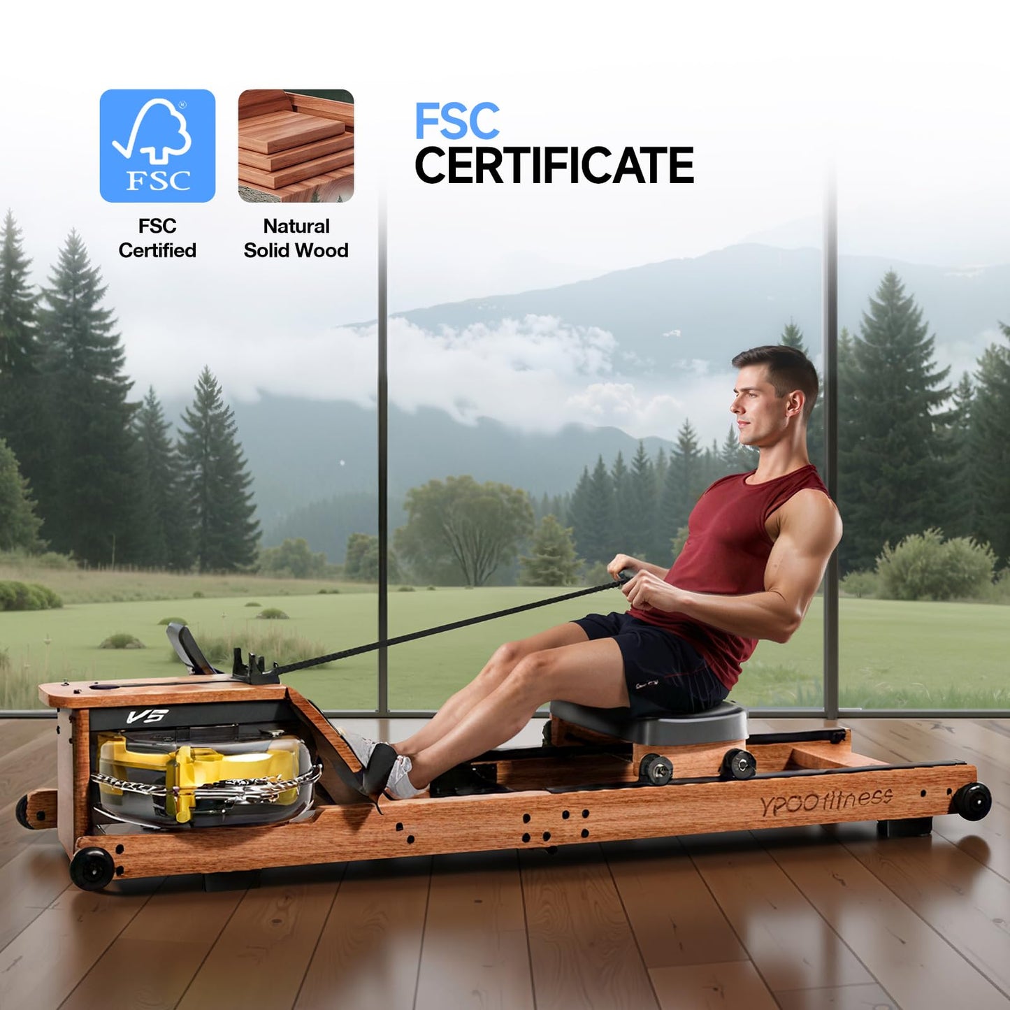 Rowing Machine for Home, 350 LB Capacity, 16-Level Silent Resistance, Magnetic Rowing Machines for Home Foldable, Full-Body Workout Compact Rowing Machine for Cardio & Strength with APP Support