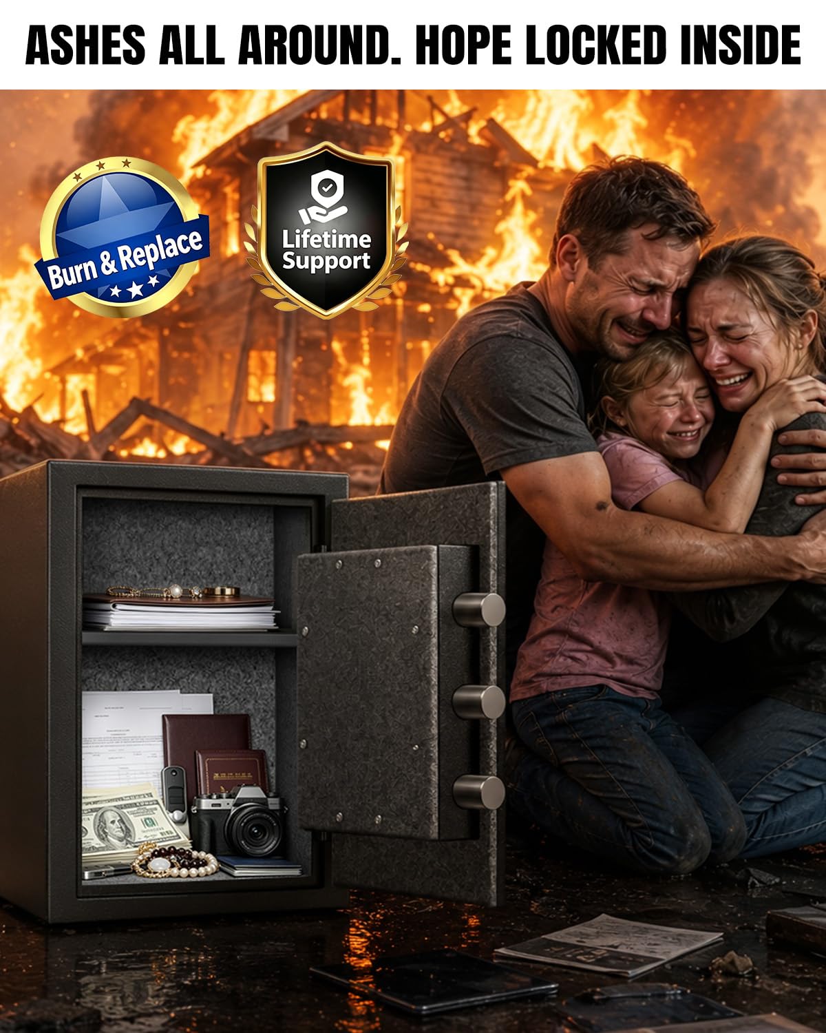 𝐔𝐩𝐠𝐫𝐚𝐝𝐞𝐝 𝟐𝟎𝟐𝟔 Fireproof Safe Box| 𝟏𝟕𝟎𝟎°𝐅 𝟑𝟓-𝐌𝐢𝐧 Protection| 2.8 Cuft Fire Proof Digital Home Safes with Smart Alarm System, Bolt-Down Design| for Documents Jewelry Electronics