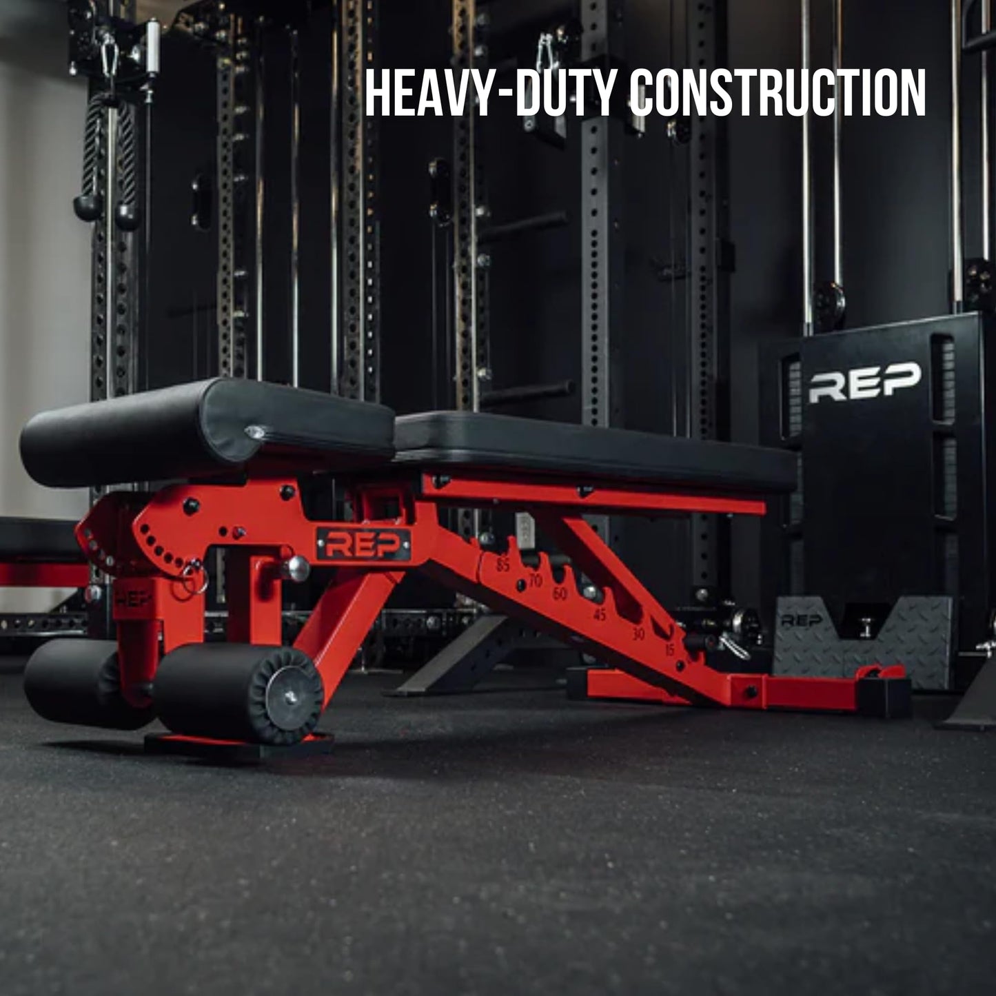 REP Foldable Incline Decline Bench, Matte Black