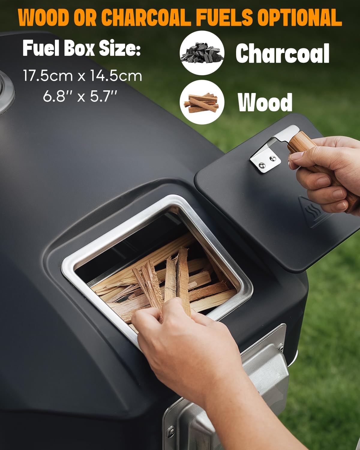Q Pizza 16” Wood-Fired Pizza Oven for Cooking Bigger Size Pizzas & More Food– Outdoor Portable Pizza Stove with Thermometer, Glass Door & Folding Legs, for Patio Backyard Camping Tailgating, PS109