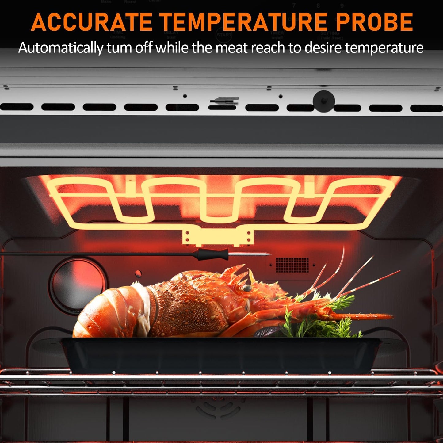 GarveeHome Wall Oven 3800W 30 in Single Wall Ovens Electric Built-in Convection Oven, 4.8 Cu.Ft. Broil Bake Roast Function, Safety Lock, LED Display, Touch Control, Timer for Kitchen Cabinetry