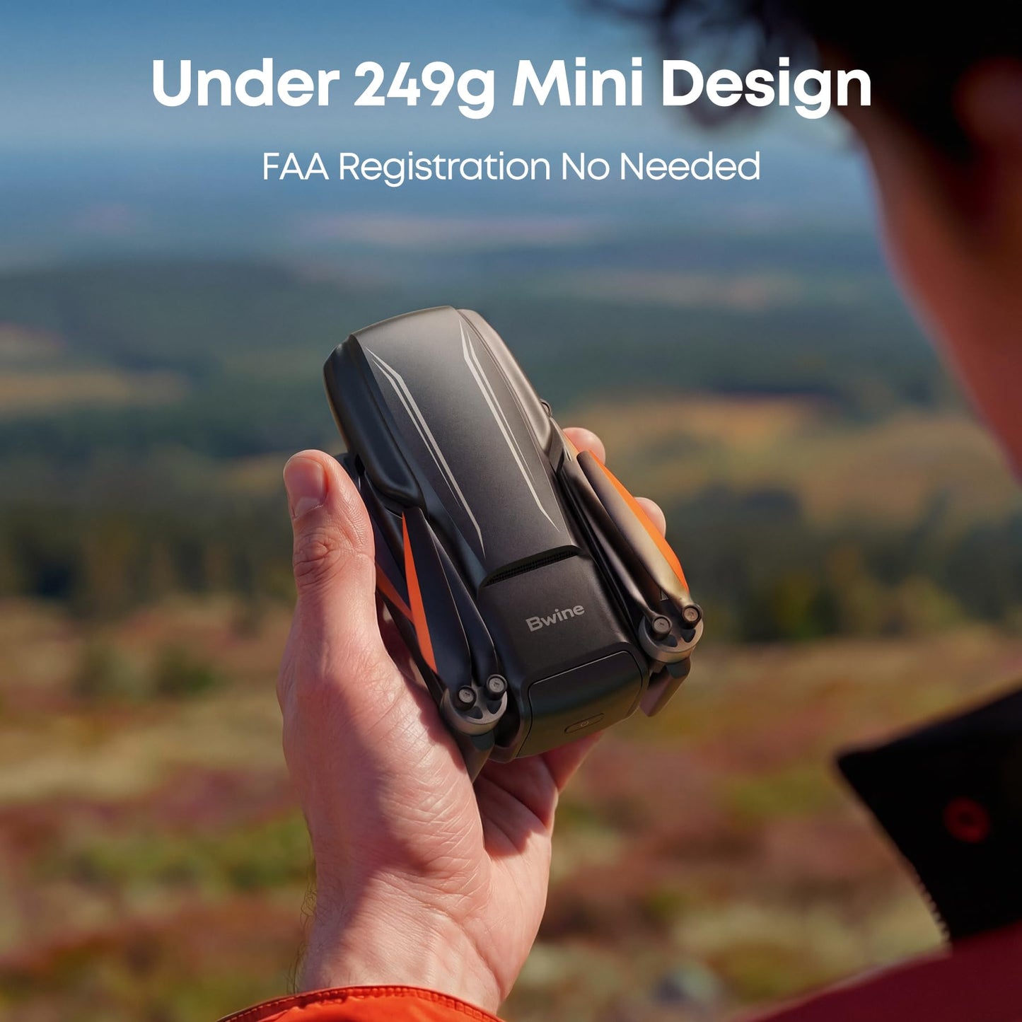 Bwine F7MINI 4K Video 8K Photo Drones with Camera for Adults, 3-Axis Gimbal EIS, 96Mins, 249g FAA-exempt, Over 6KM Transmission, Al GPS Smart Return, Follow, Waypoint, Orbit Fly, Better for Beginner